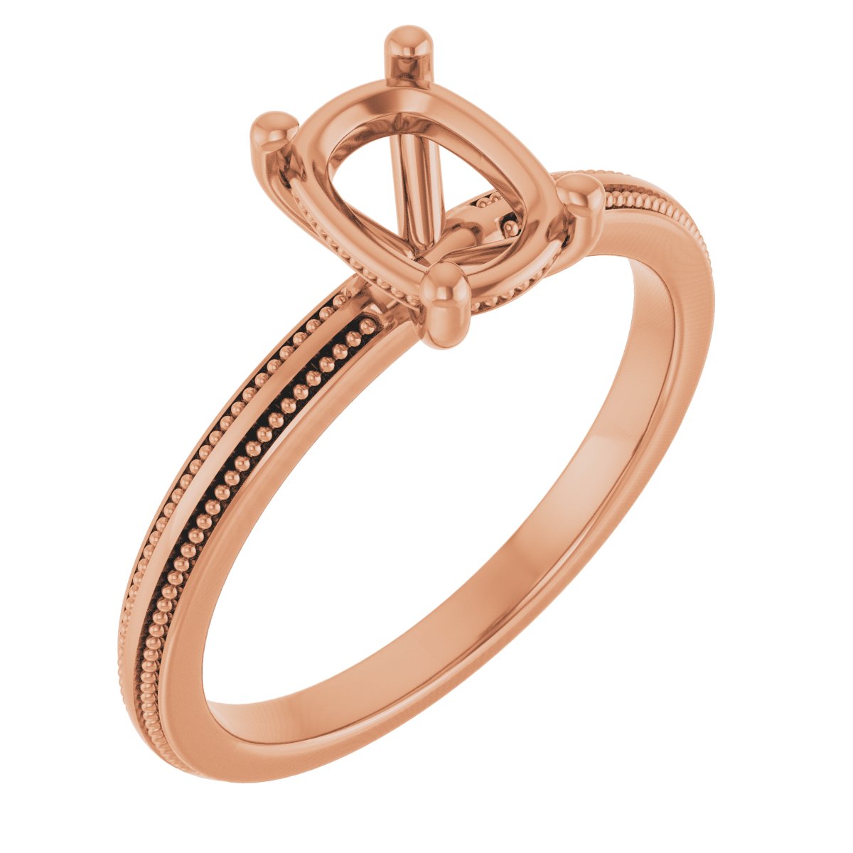 Solitaire Milgrain Engagement Ring