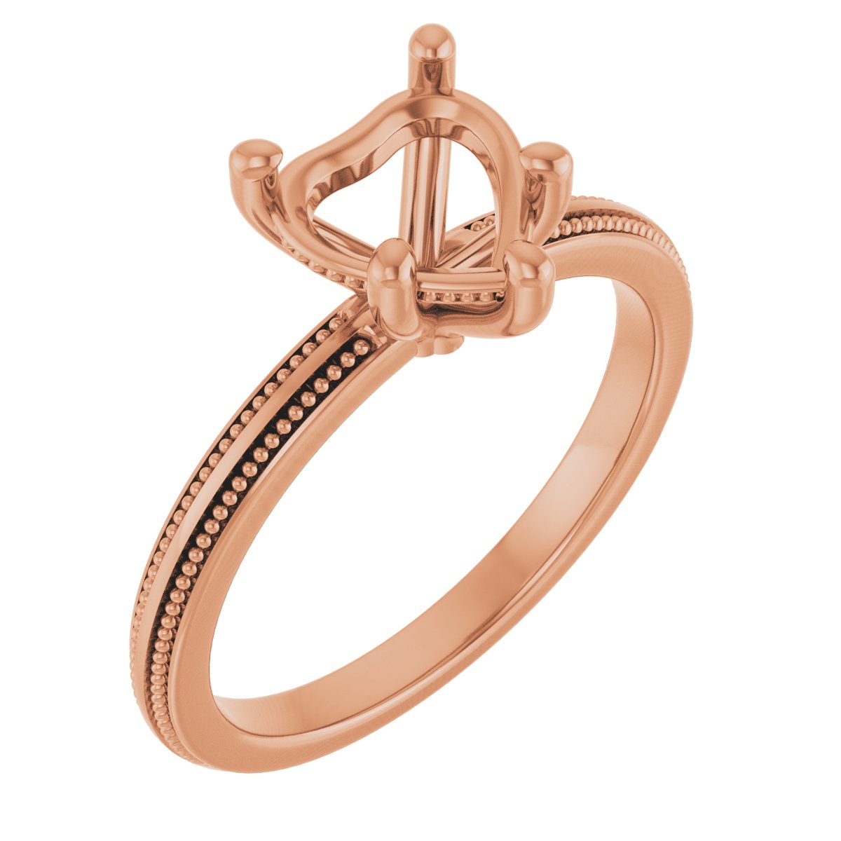 Solitaire Milgrain Engagement Ring