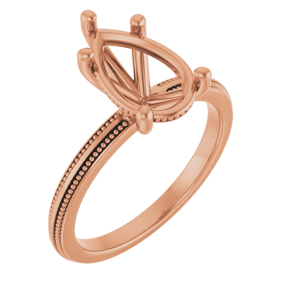 Solitaire Milgrain Engagement Ring