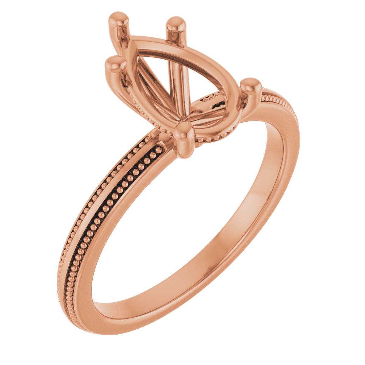 Solitaire Milgrain Engagement Ring
