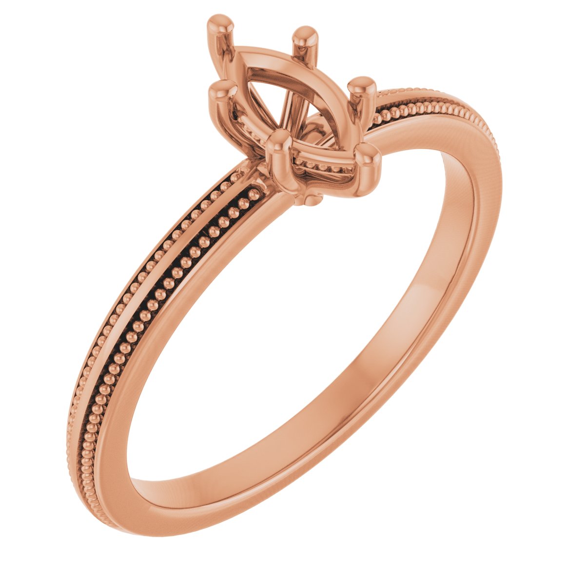 Solitaire Milgrain Engagement Ring