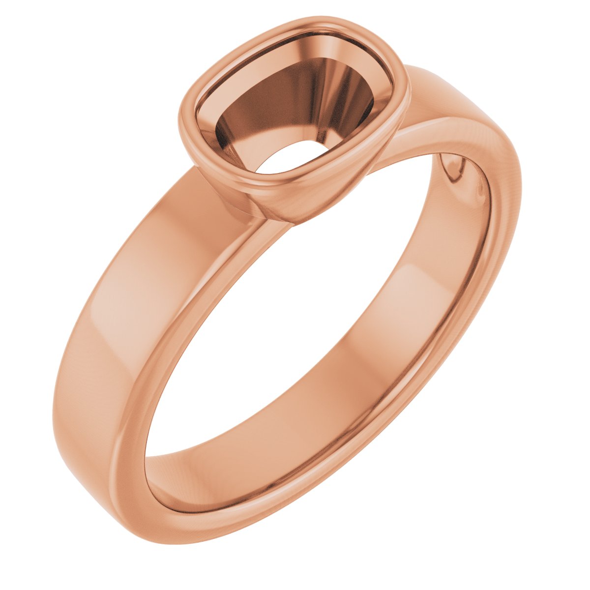 Bezel-Set Solitaire Engagement Ring