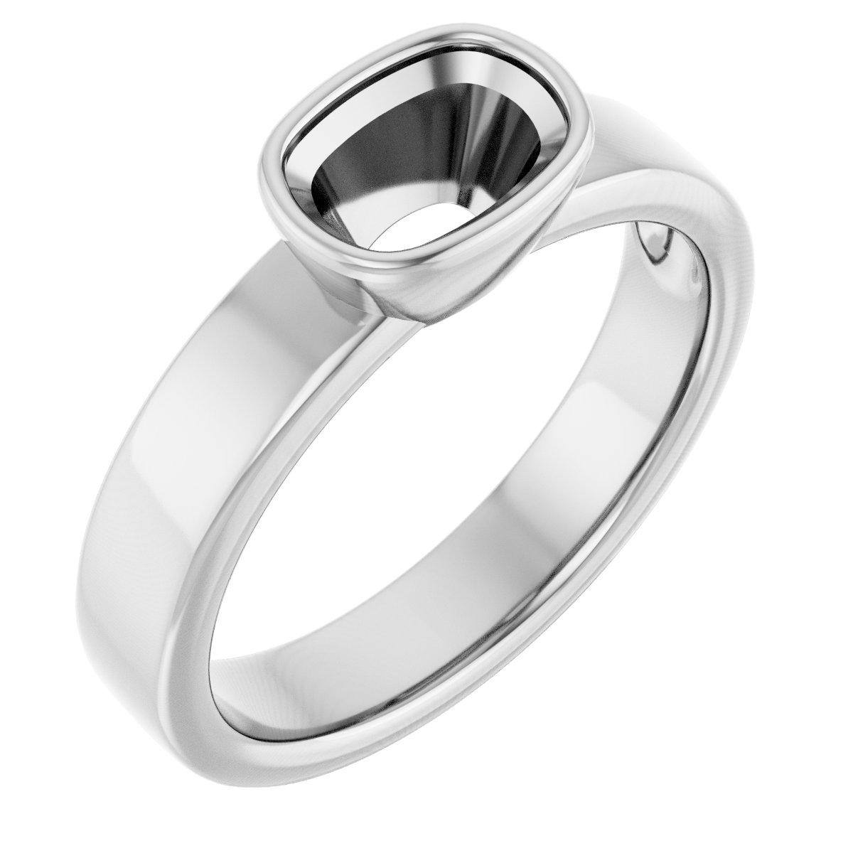 Bezel-Set Solitaire Engagement Ring