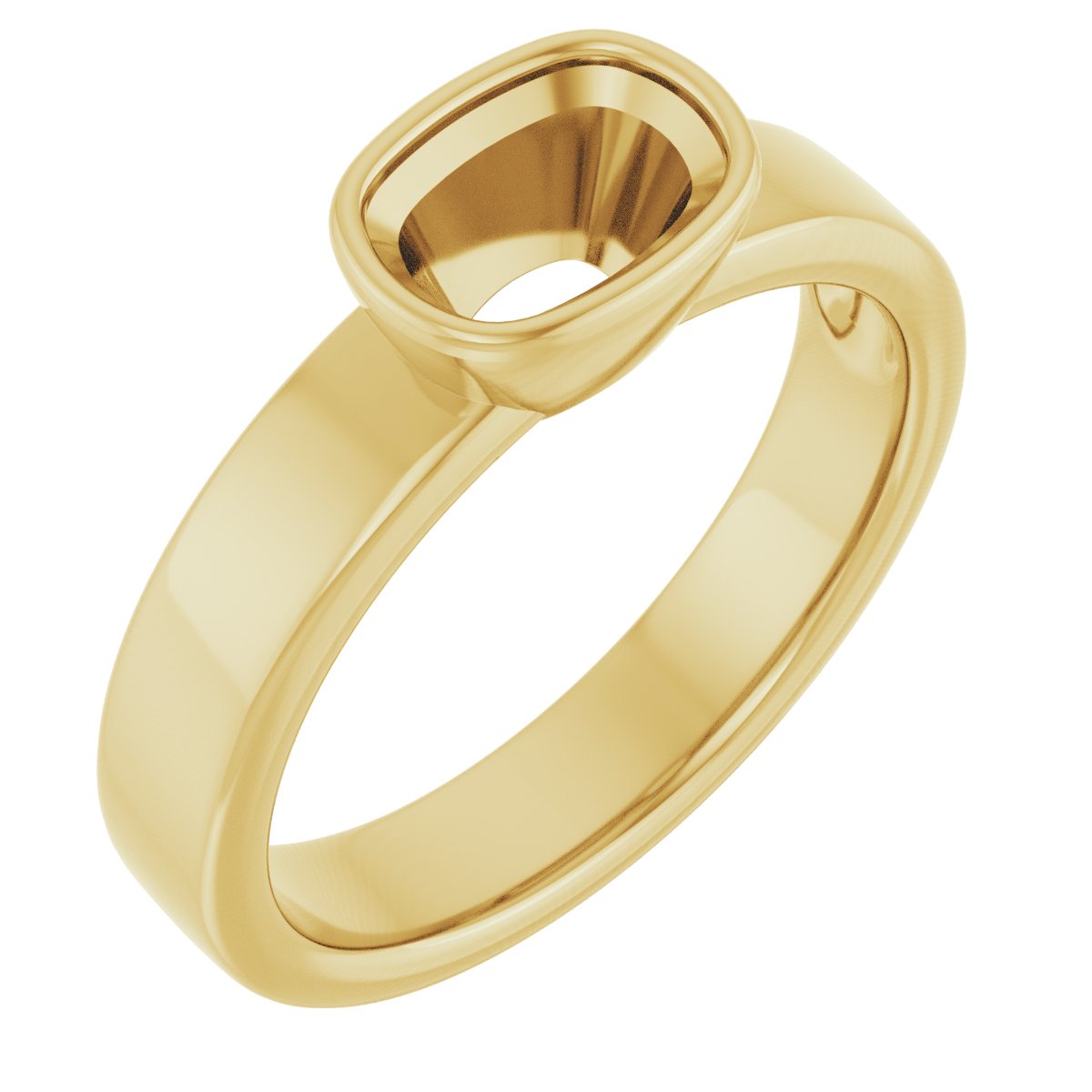 Bezel-Set Solitaire Engagement Ring