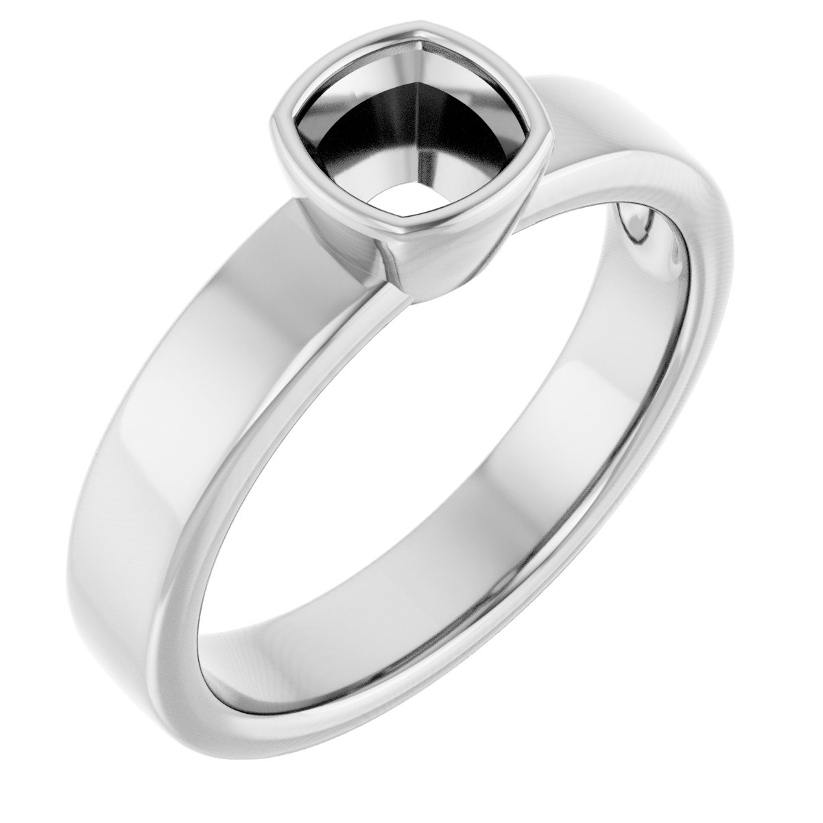 Bezel-Set Solitaire Engagement Ring