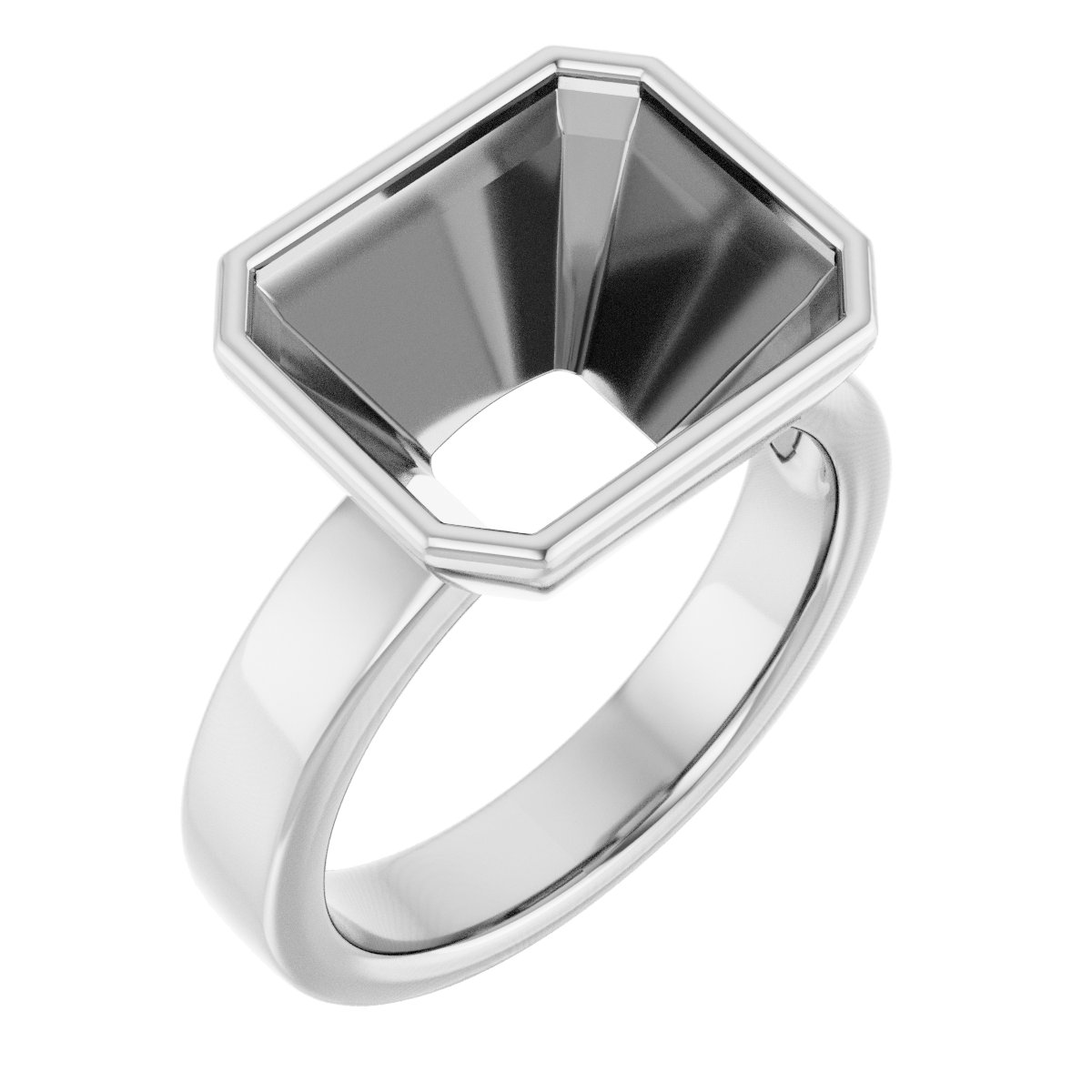 Bezel-Set Solitaire Engagement Ring