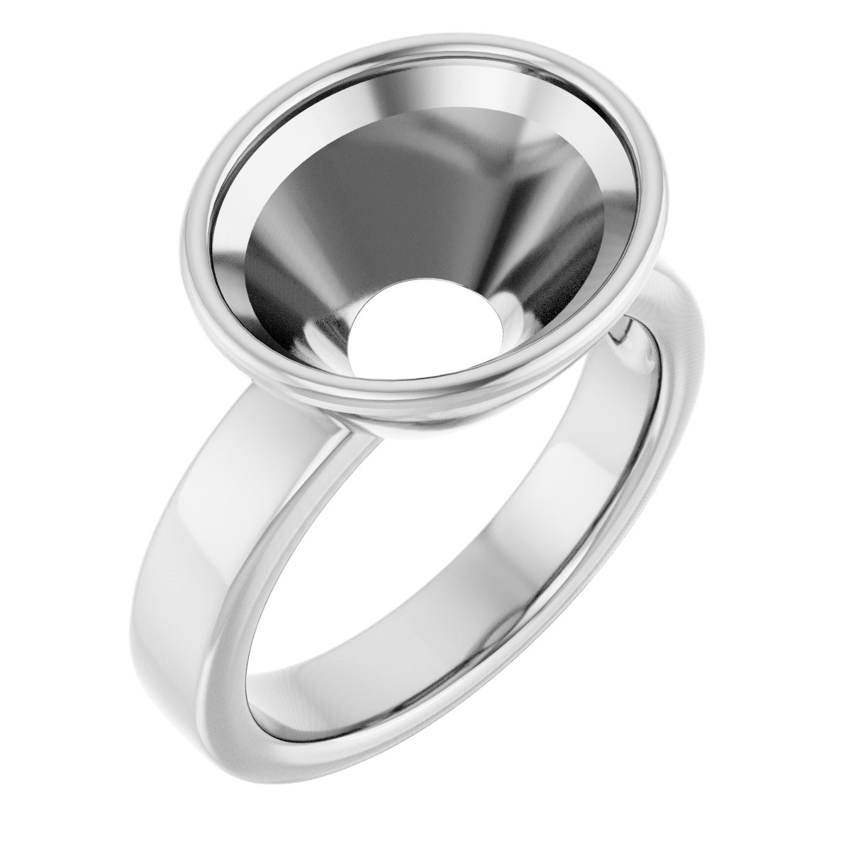Bezel-Set Solitaire Engagement Ring