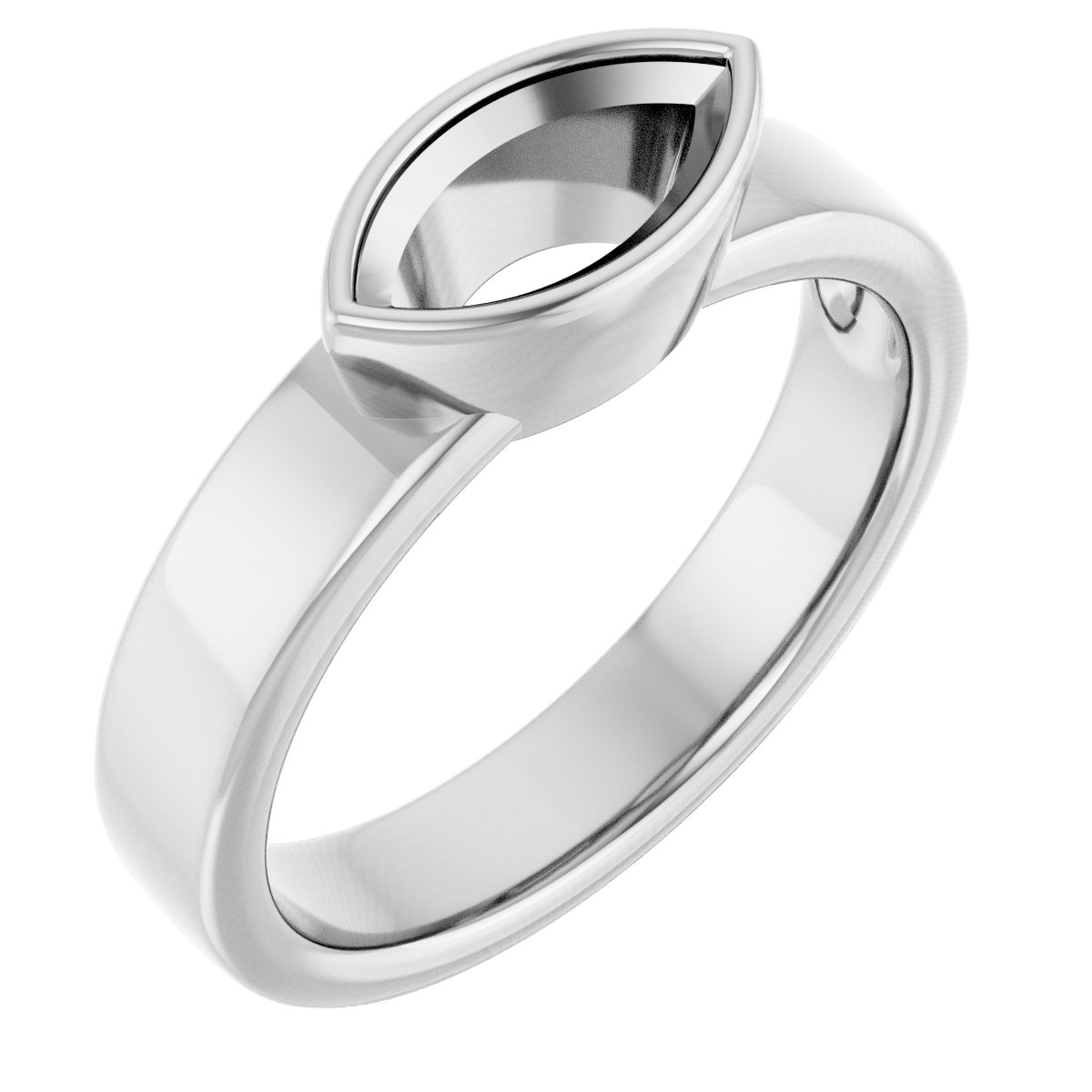 Bezel-Set Solitaire Engagement Ring