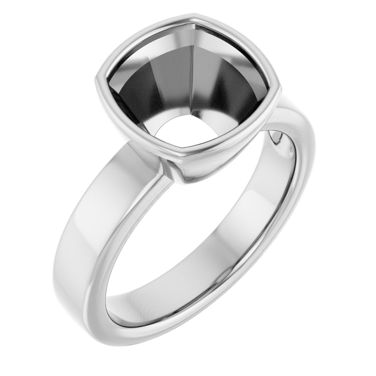 Bezel-Set Solitaire Engagement Ring