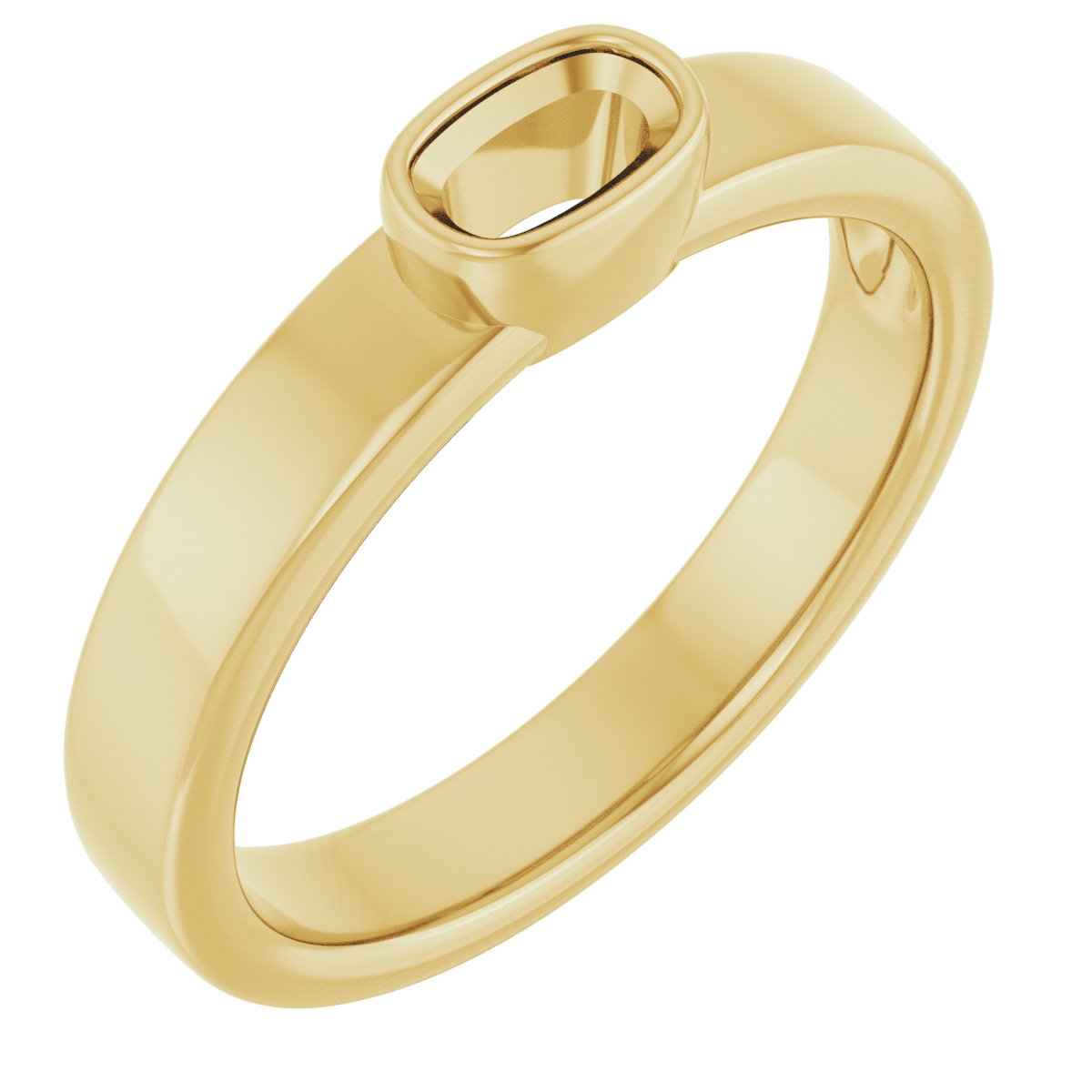 Bezel-Set Solitaire Engagement Ring