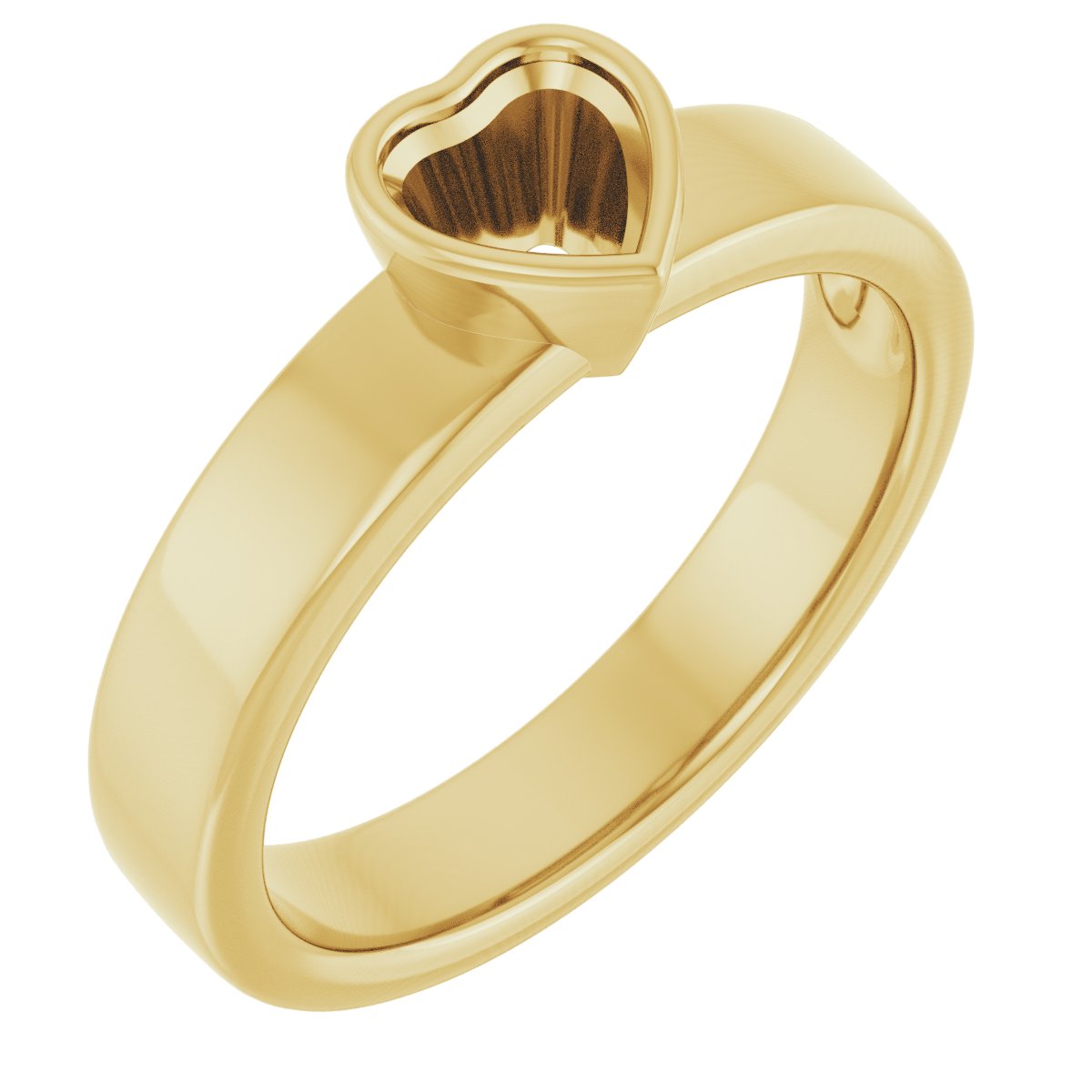 Bezel-Set Solitaire Engagement Ring