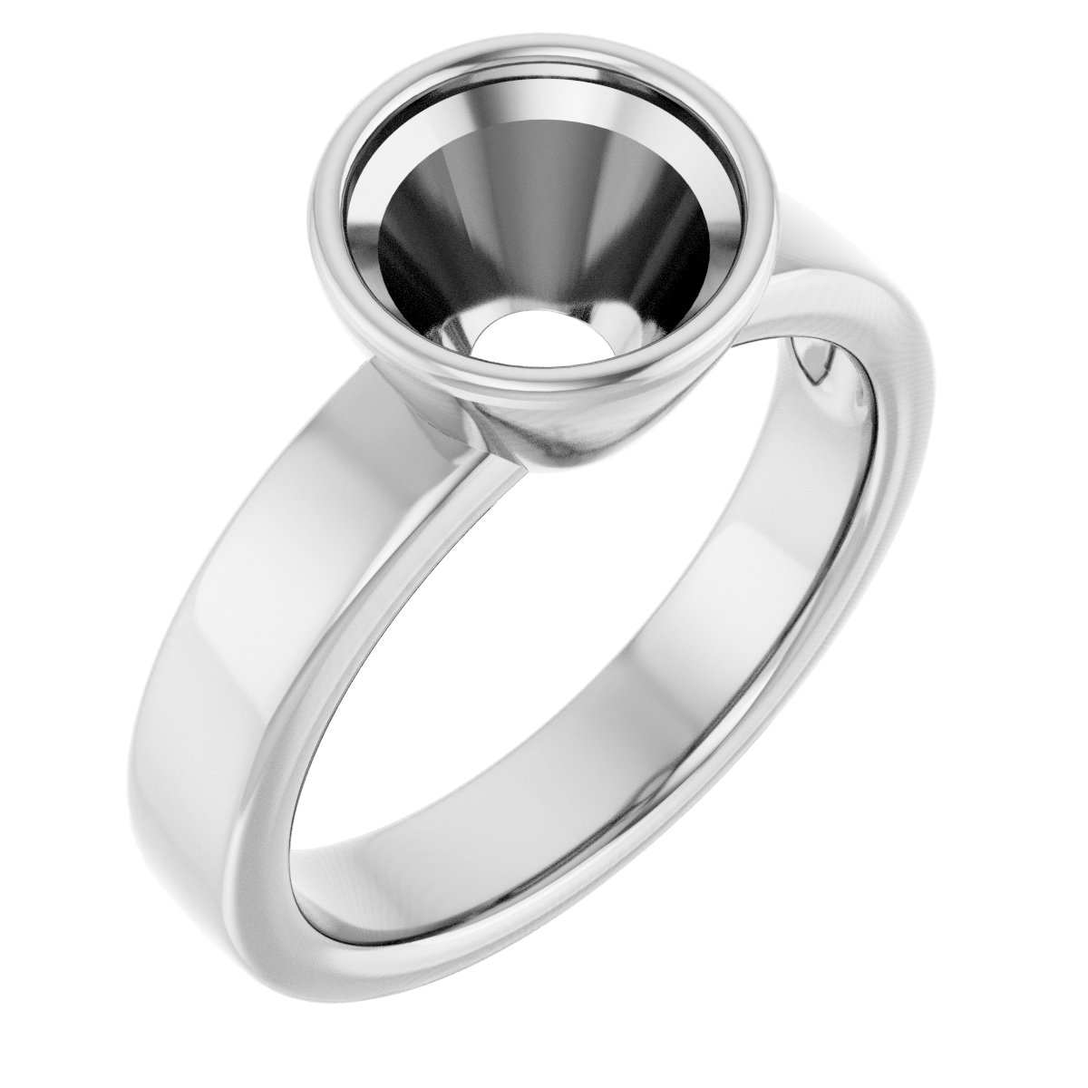 Bezel-Set Solitaire Engagement Ring