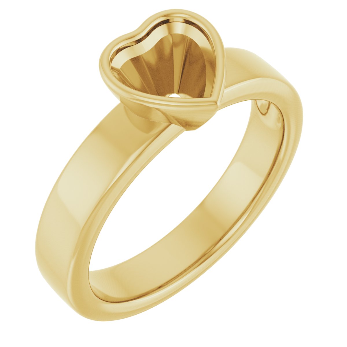 Bezel-Set Solitaire Engagement Ring