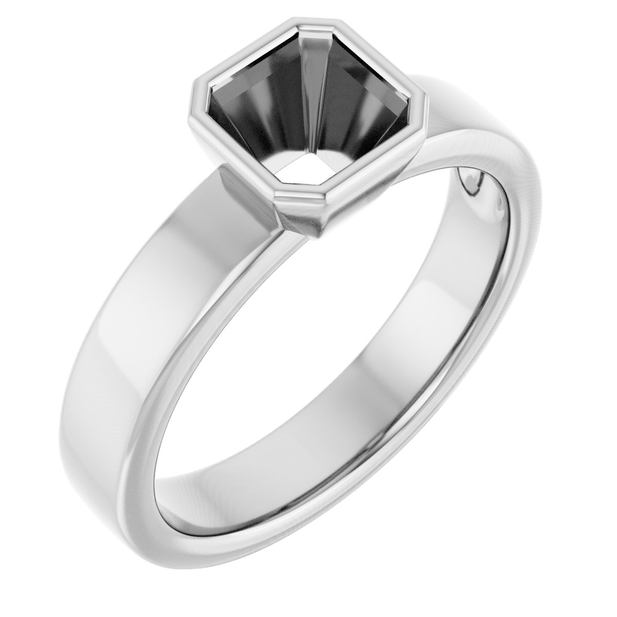 Bezel-Set Solitaire Engagement Ring