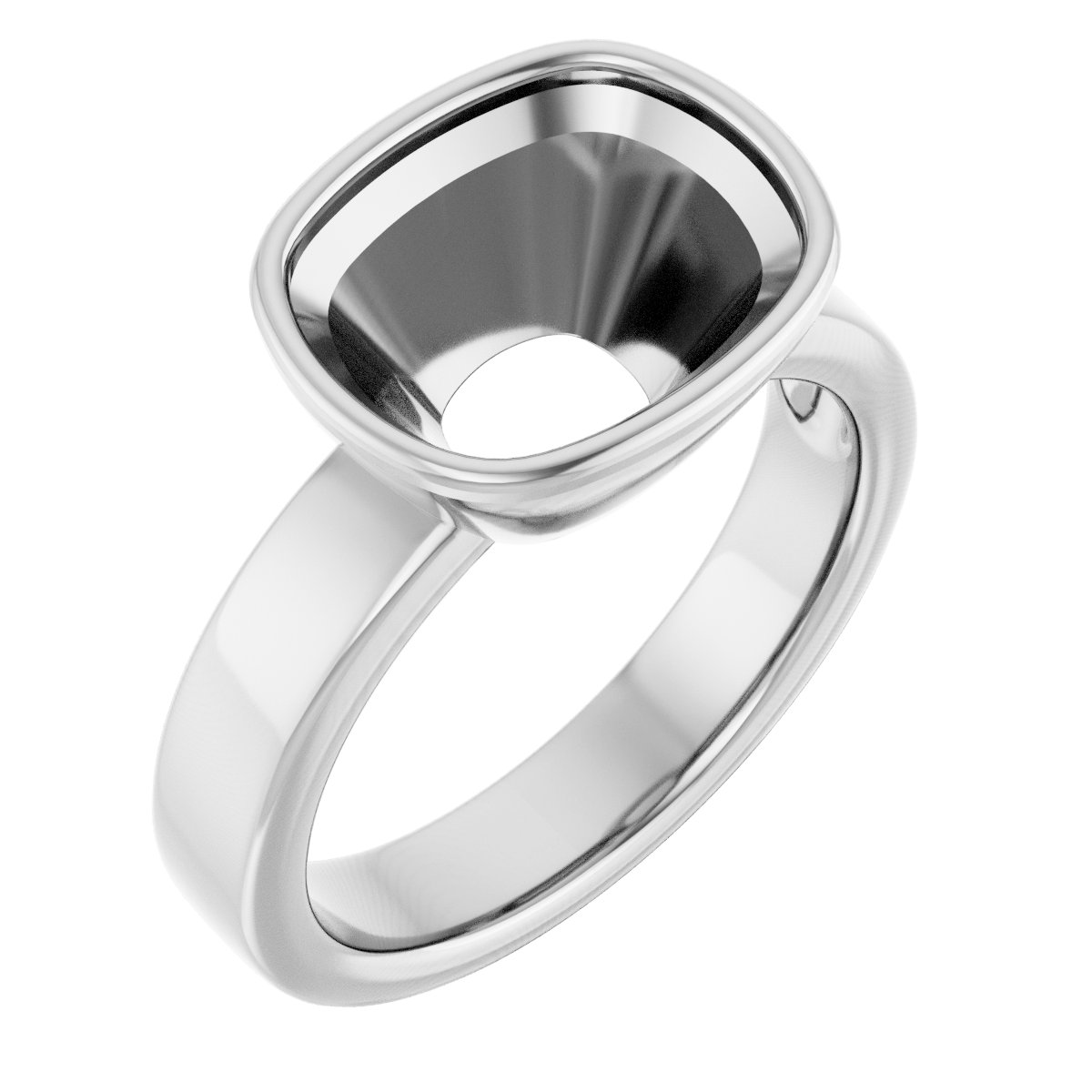 Bezel-Set Solitaire Engagement Ring