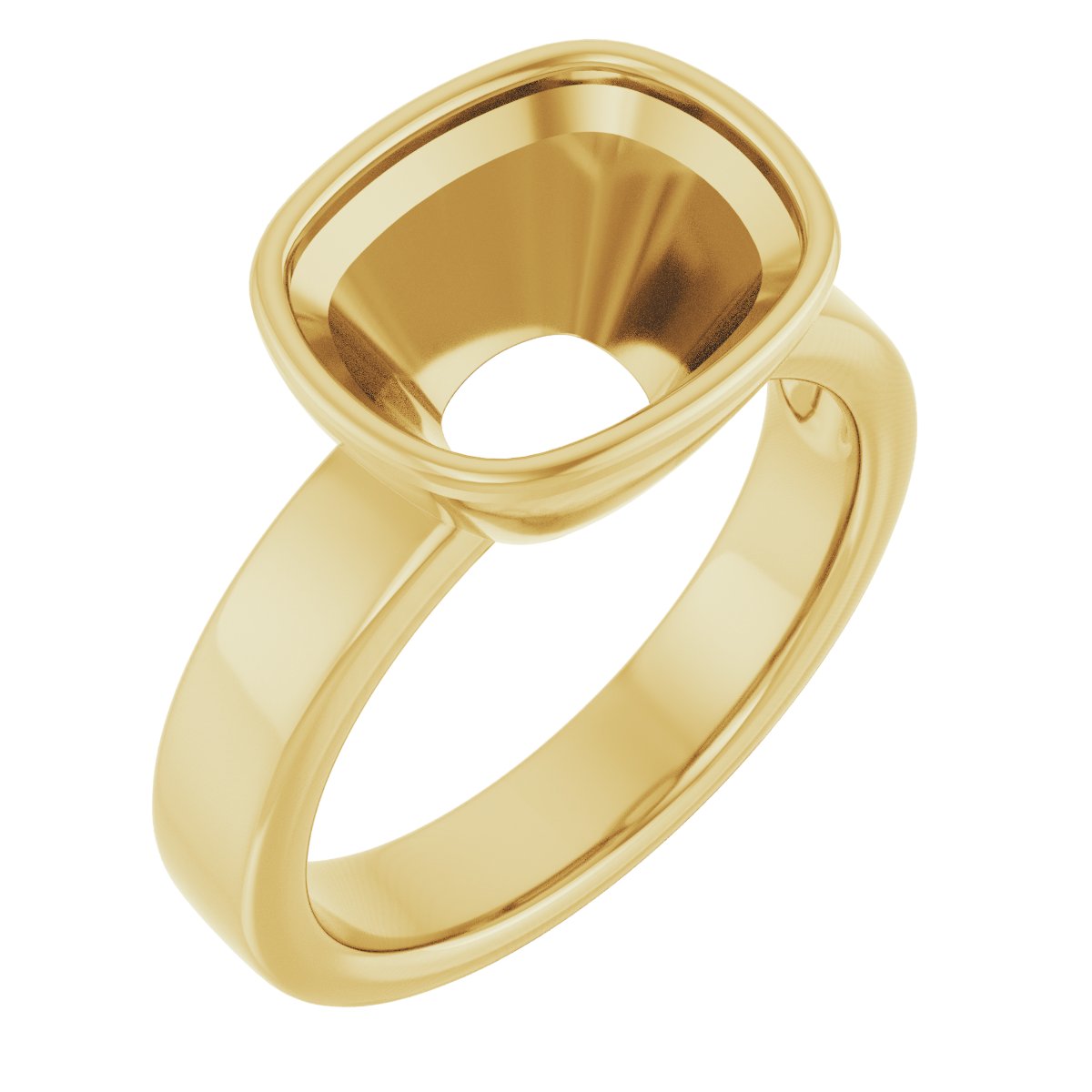 Bezel-Set Solitaire Engagement Ring