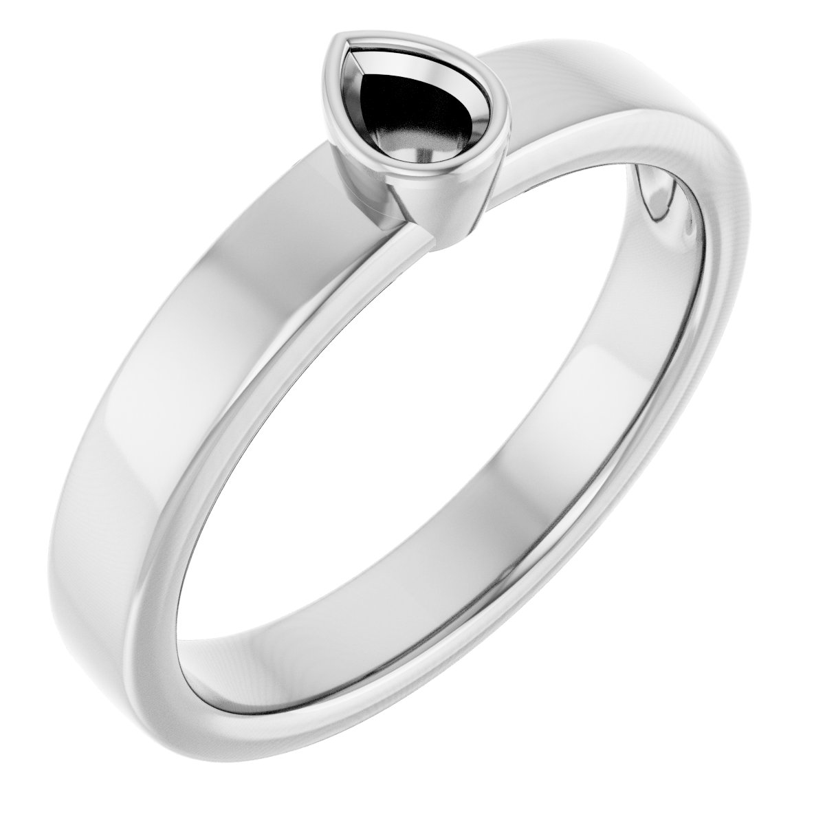 Bezel-Set Solitaire Engagement Ring