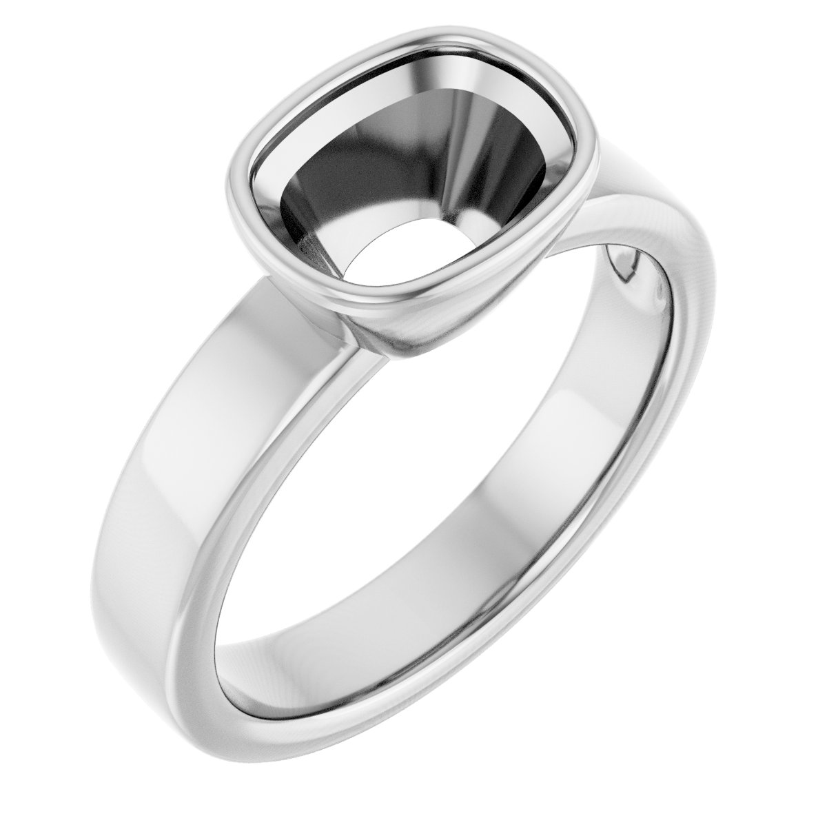 Bezel-Set Solitaire Engagement Ring