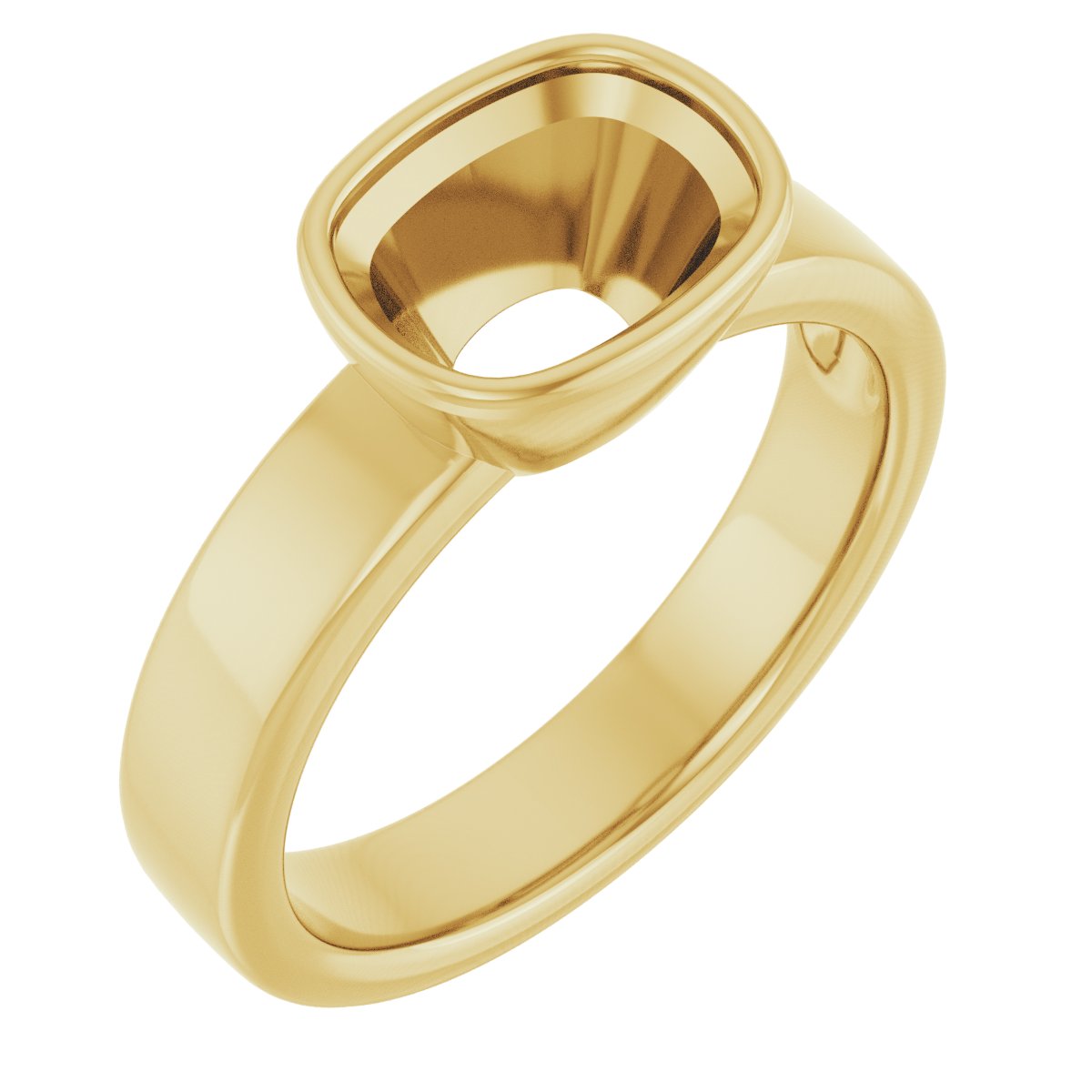 Bezel-Set Solitaire Engagement Ring