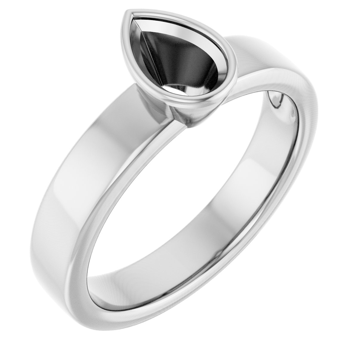 Bezel-Set Solitaire Engagement Ring