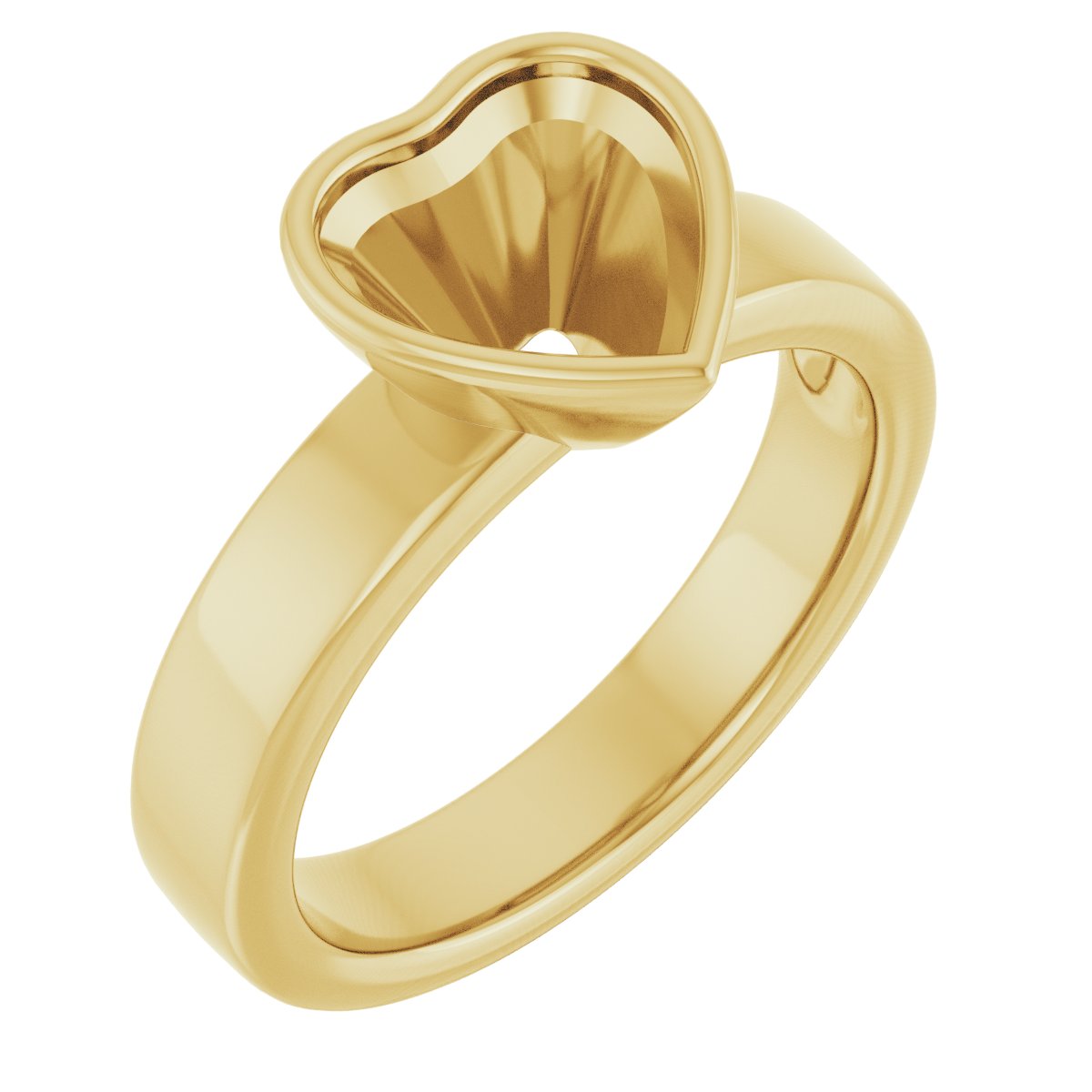 Bezel-Set Solitaire Engagement Ring