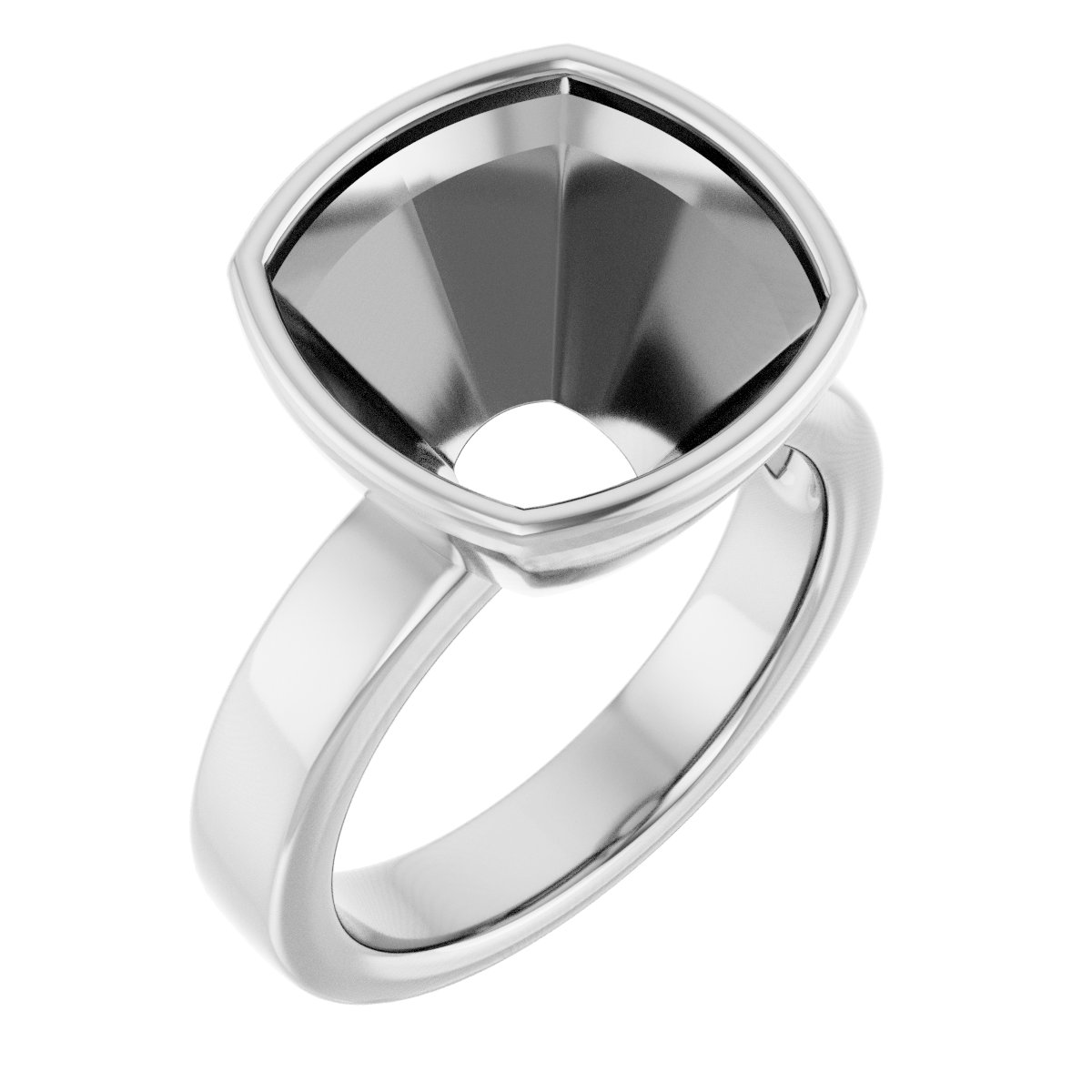 Bezel-Set Solitaire Engagement Ring