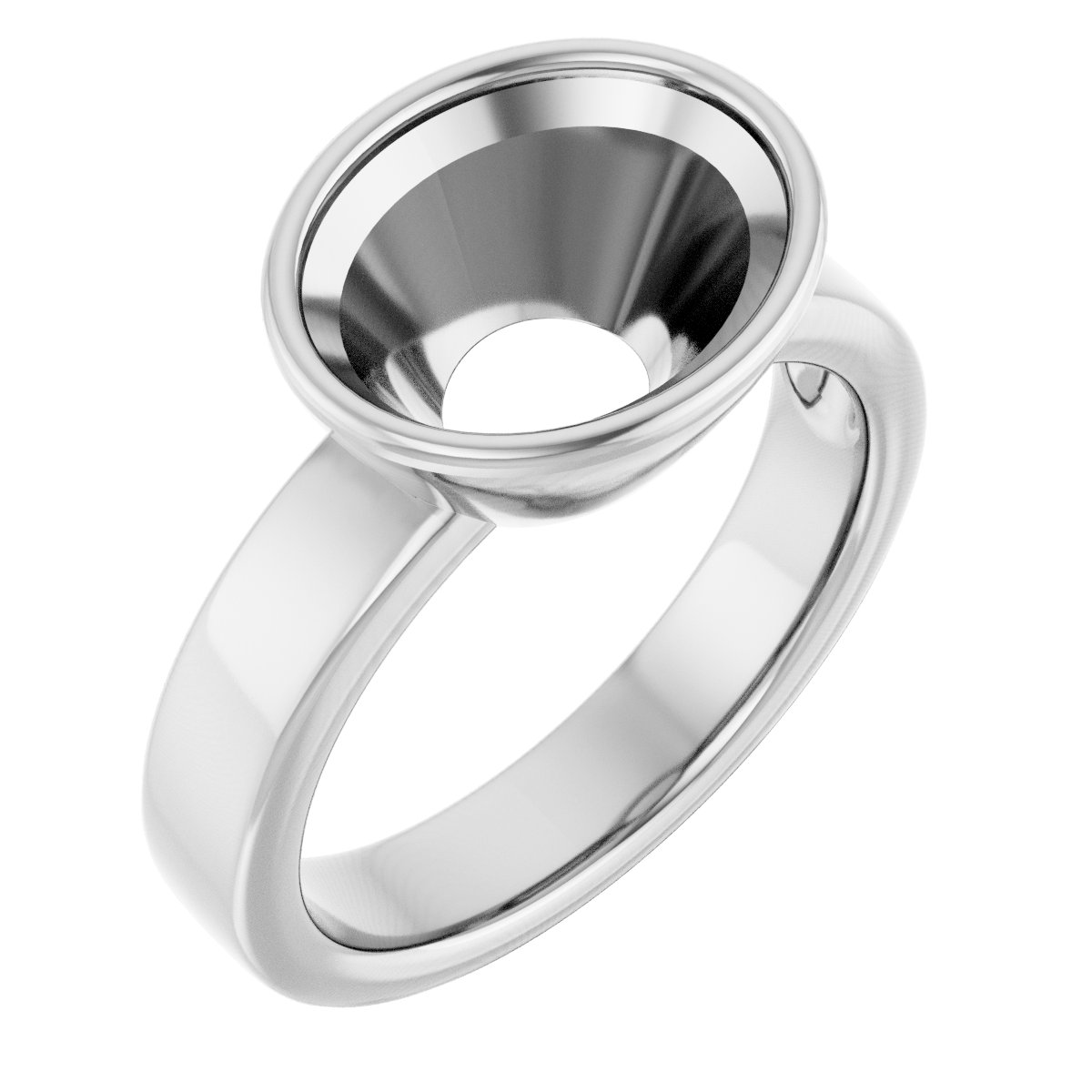 Bezel-Set Solitaire Engagement Ring