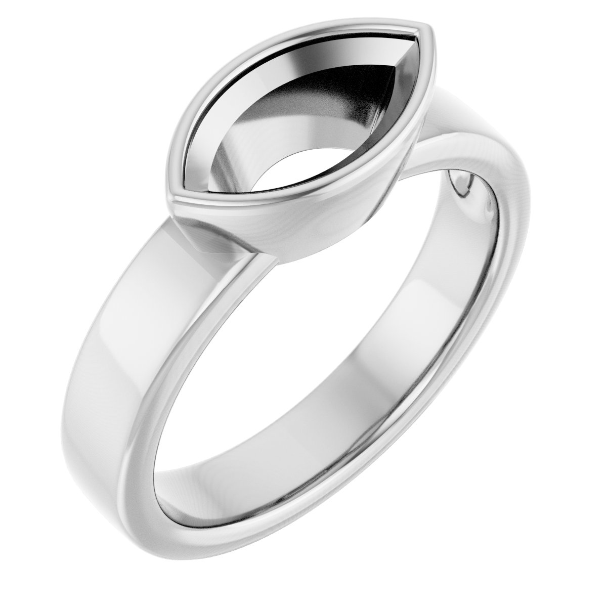Bezel-Set Solitaire Engagement Ring