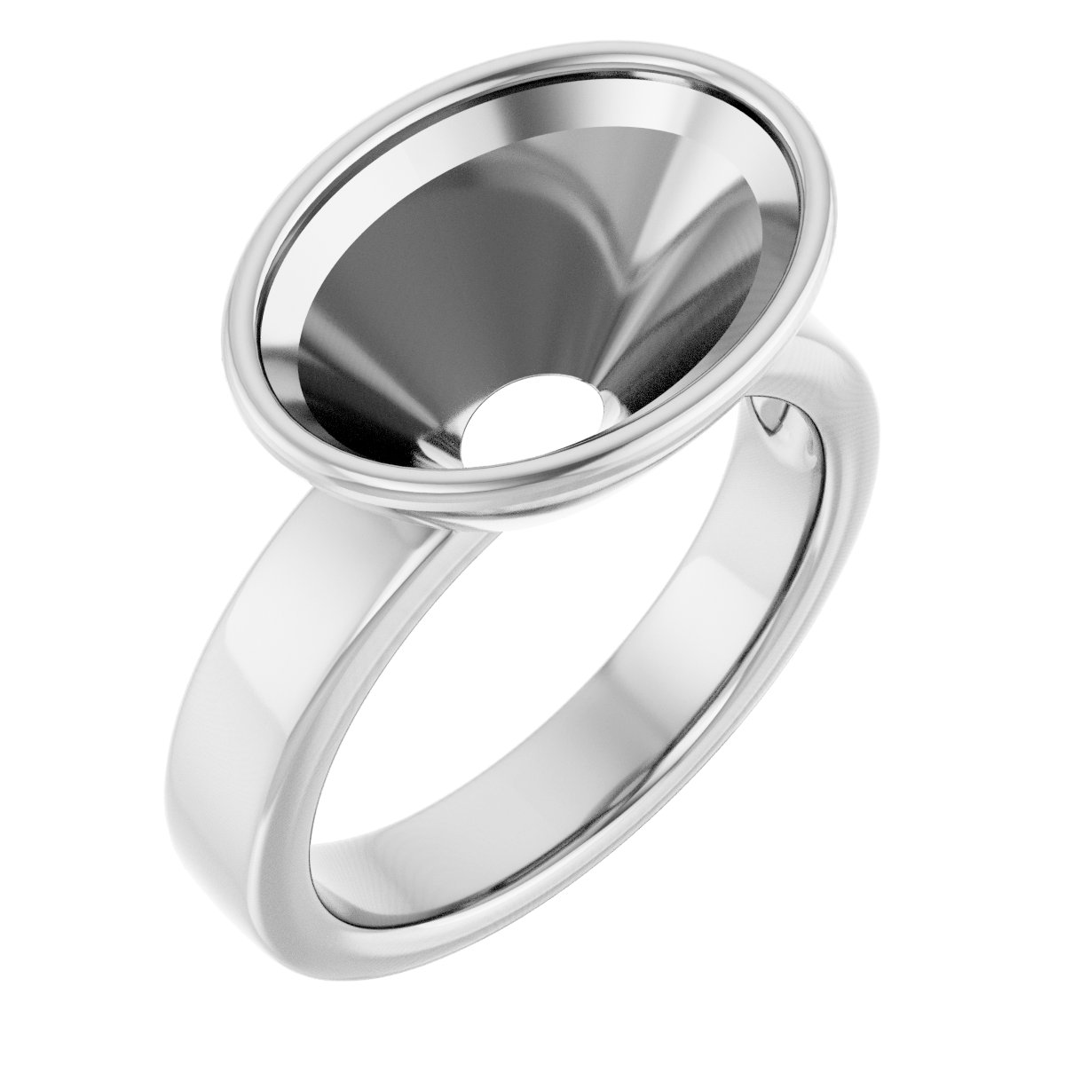 Bezel-Set Solitaire Engagement Ring