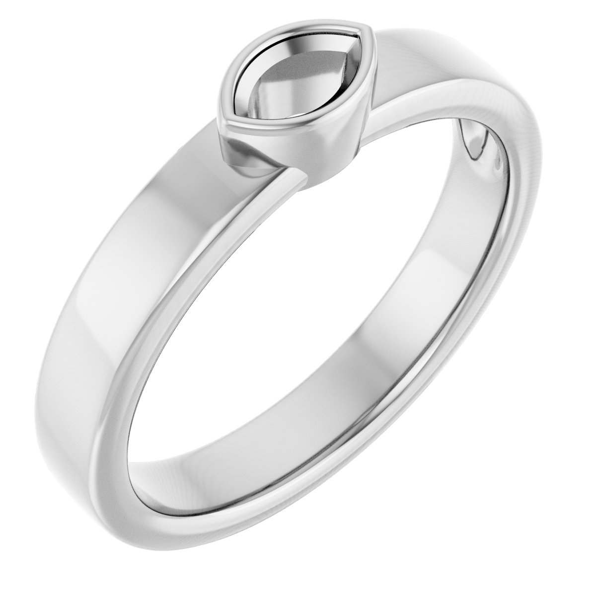Bezel-Set Solitaire Engagement Ring