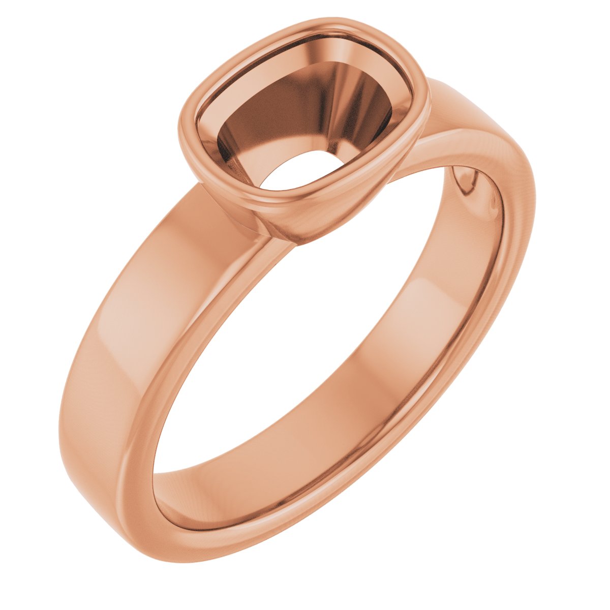 Bezel-Set Solitaire Engagement Ring
