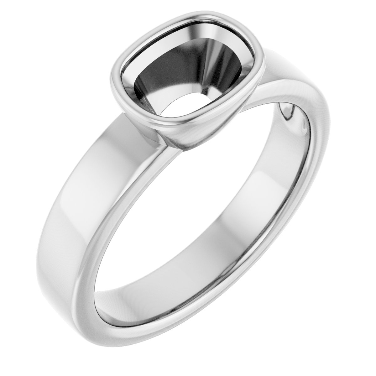 Bezel-Set Solitaire Engagement Ring