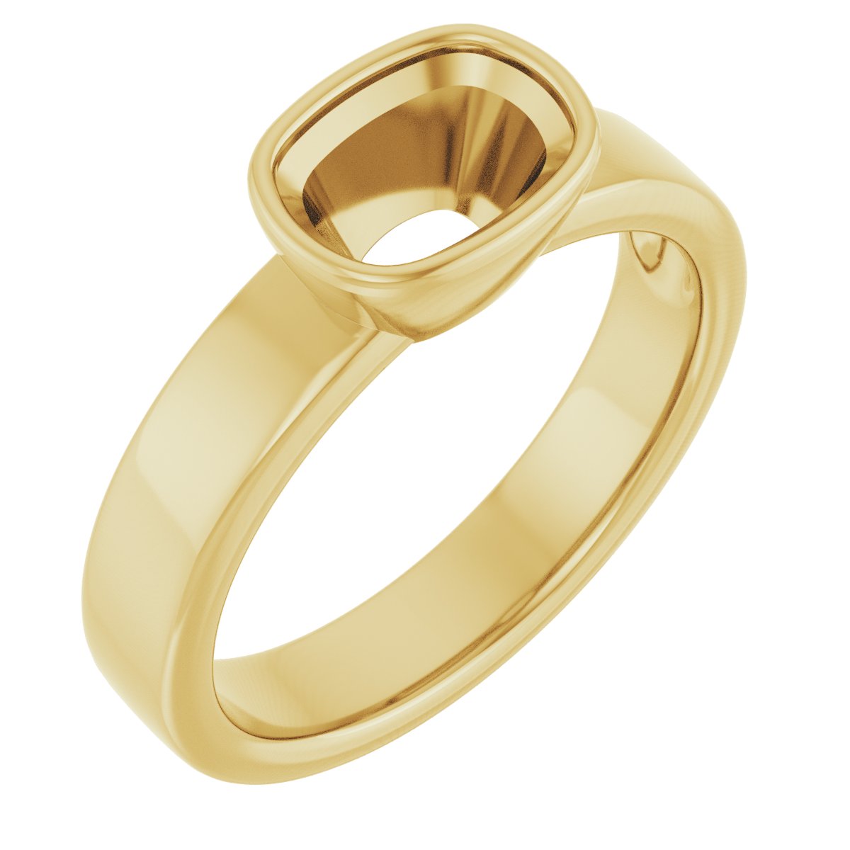 Bezel-Set Solitaire Engagement Ring