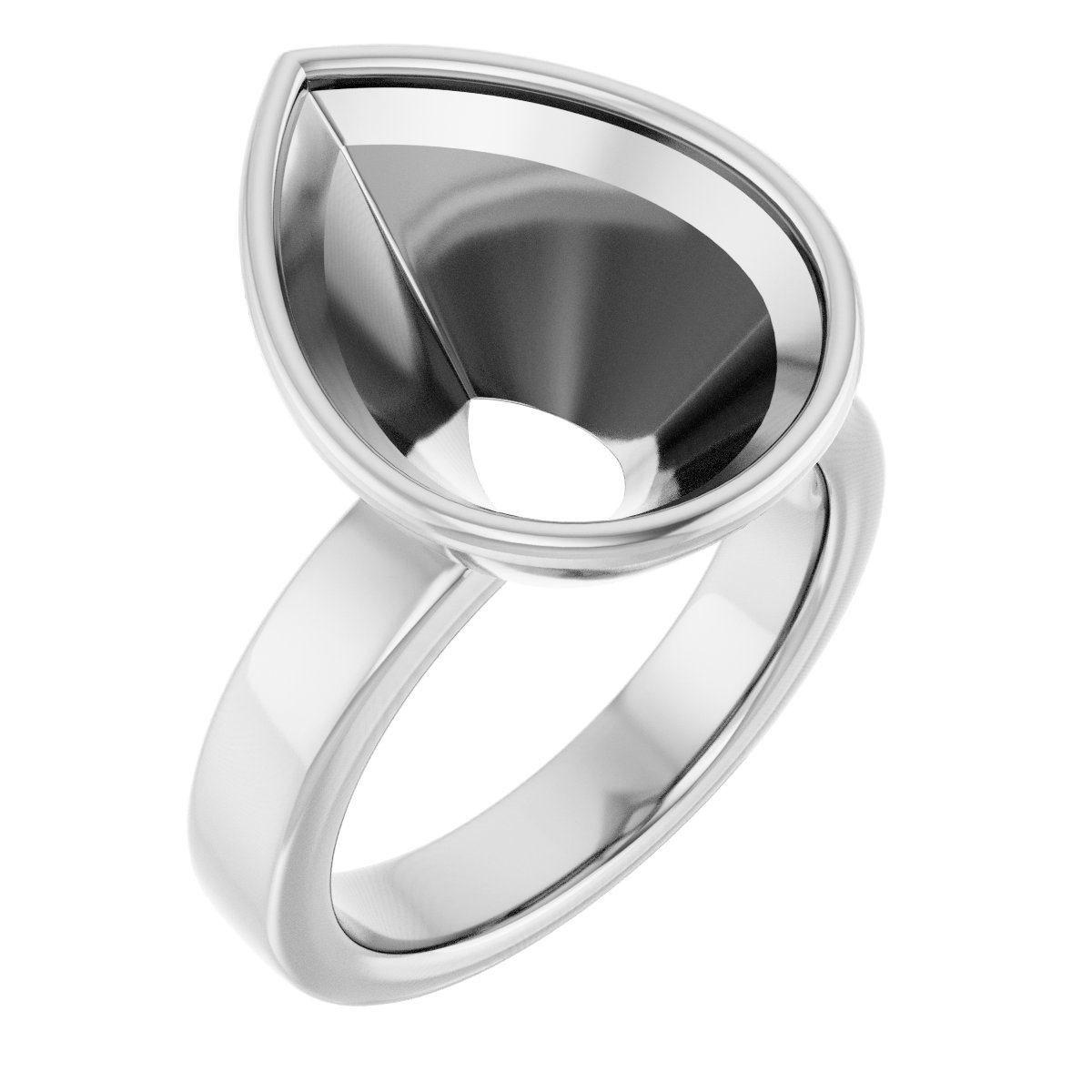 Bezel-Set Solitaire Engagement Ring
