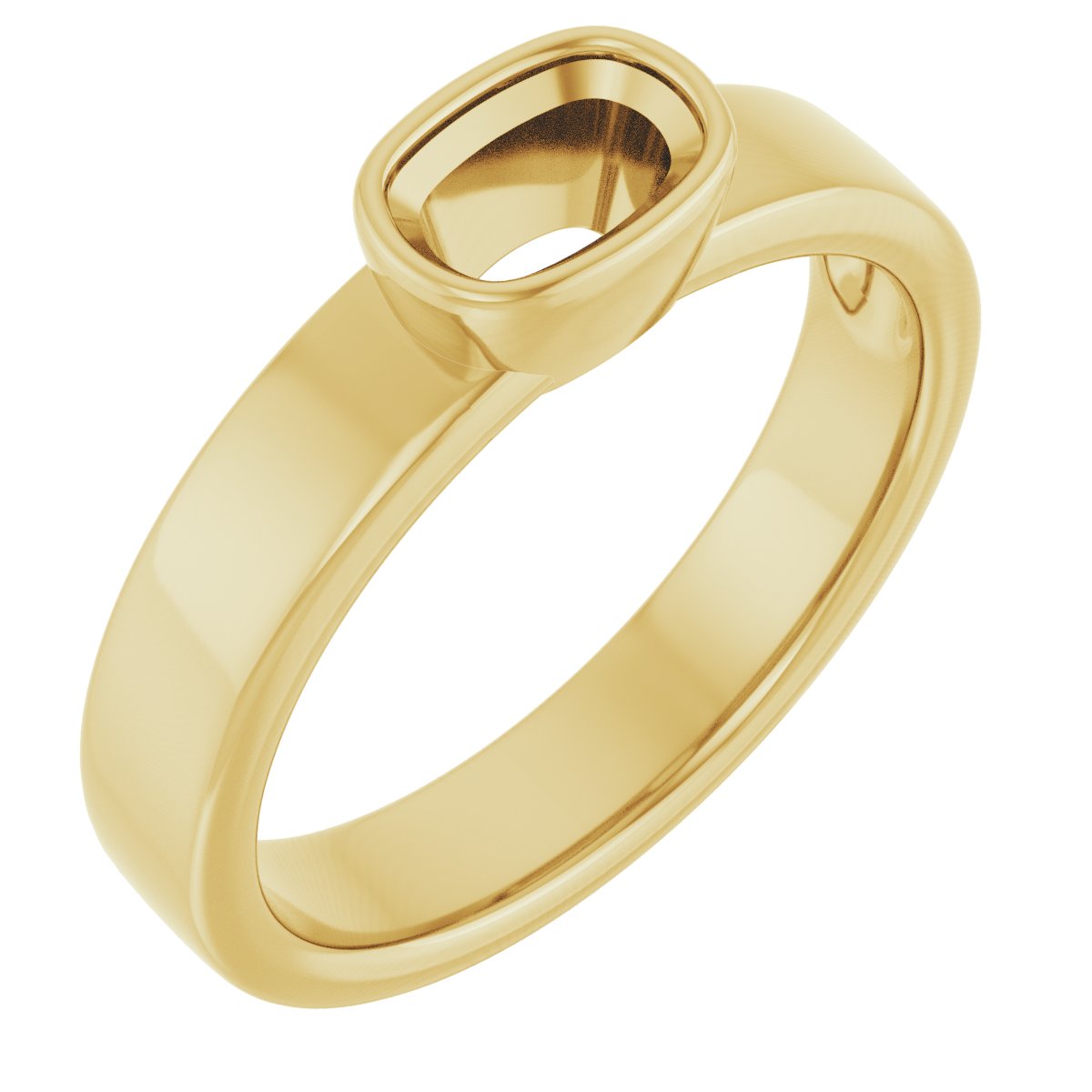 Bezel-Set Solitaire Engagement Ring