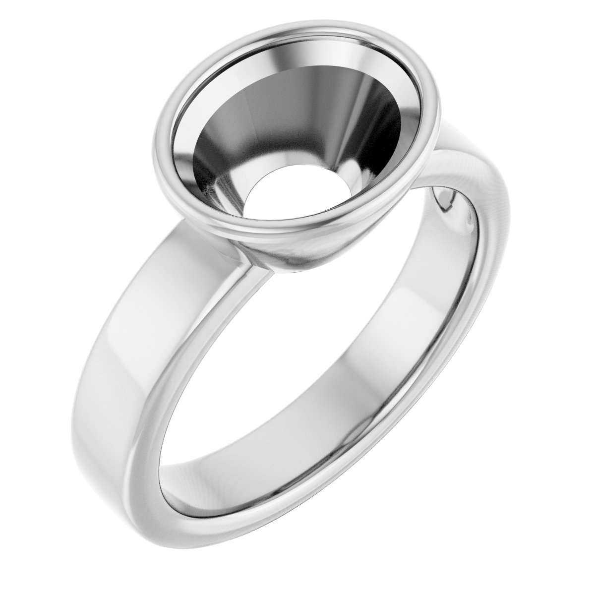 Bezel-Set Solitaire Engagement Ring