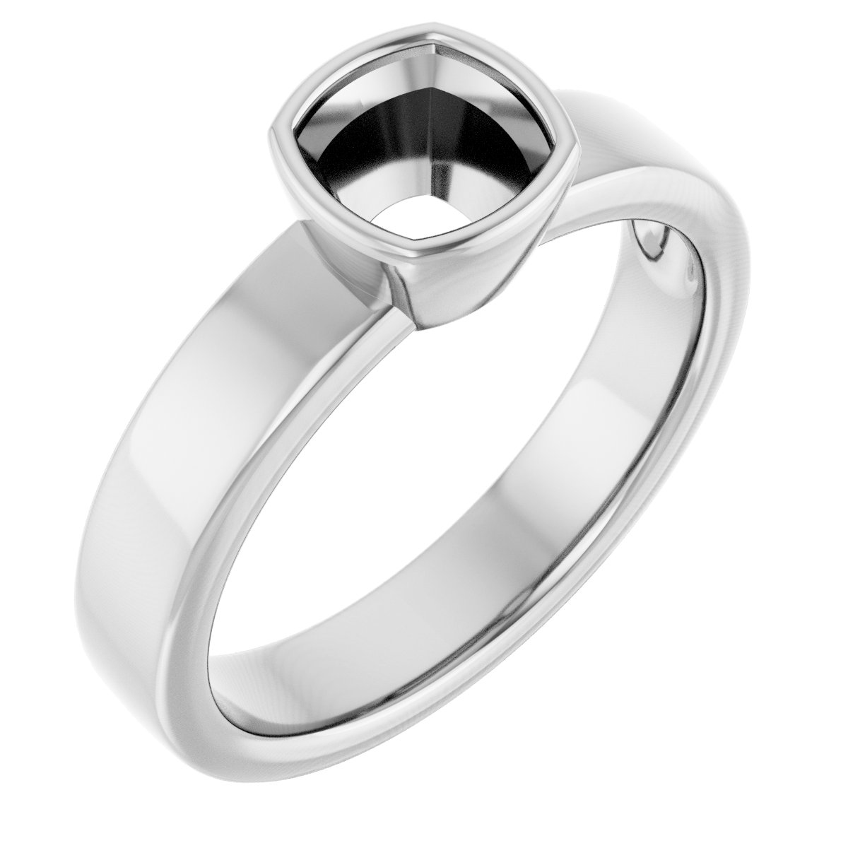 Bezel-Set Solitaire Engagement Ring