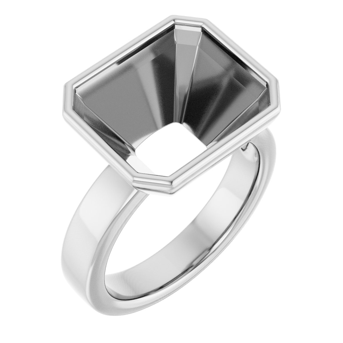 Bezel-Set Solitaire Engagement Ring