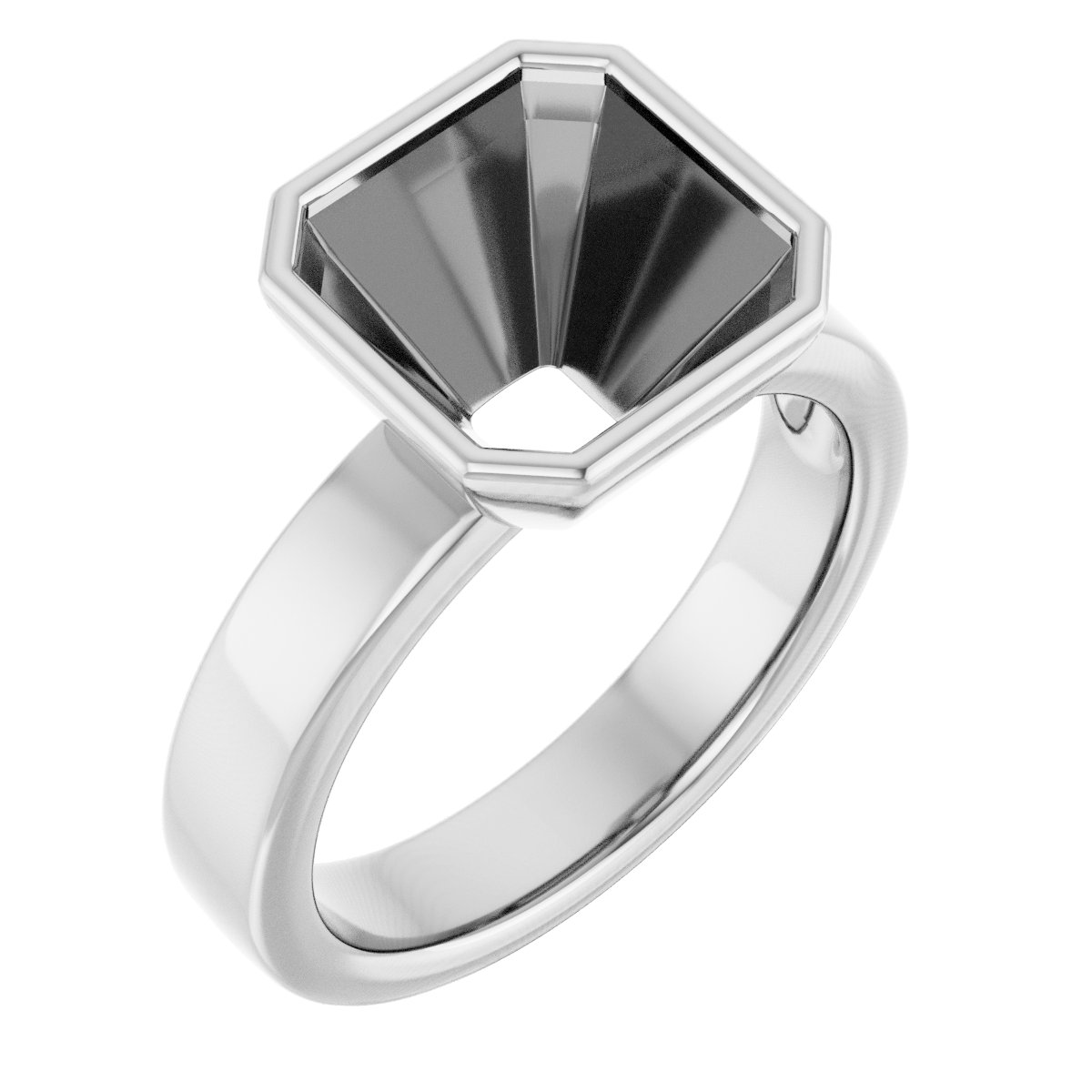 Bezel-Set Solitaire Engagement Ring