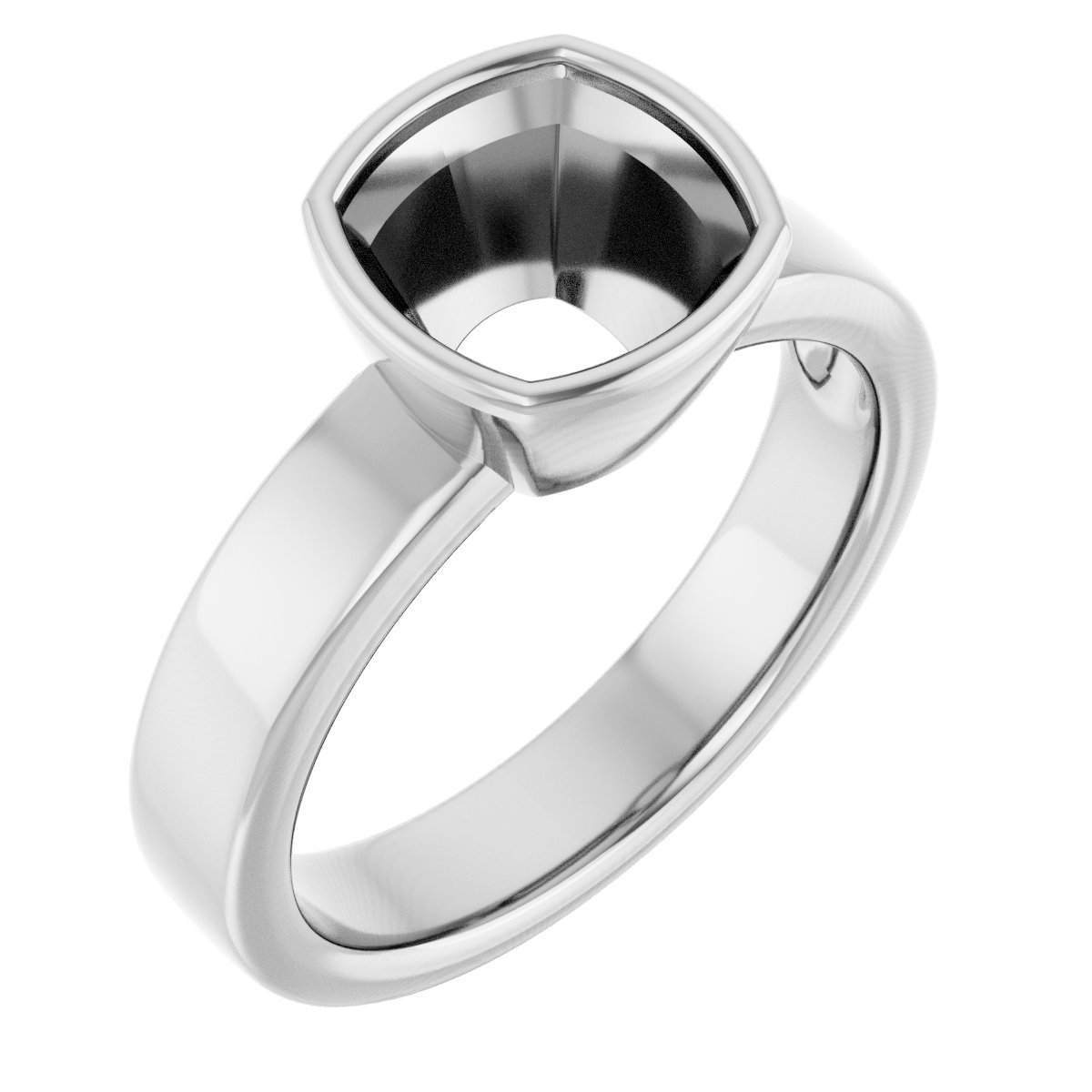 Bezel-Set Solitaire Engagement Ring