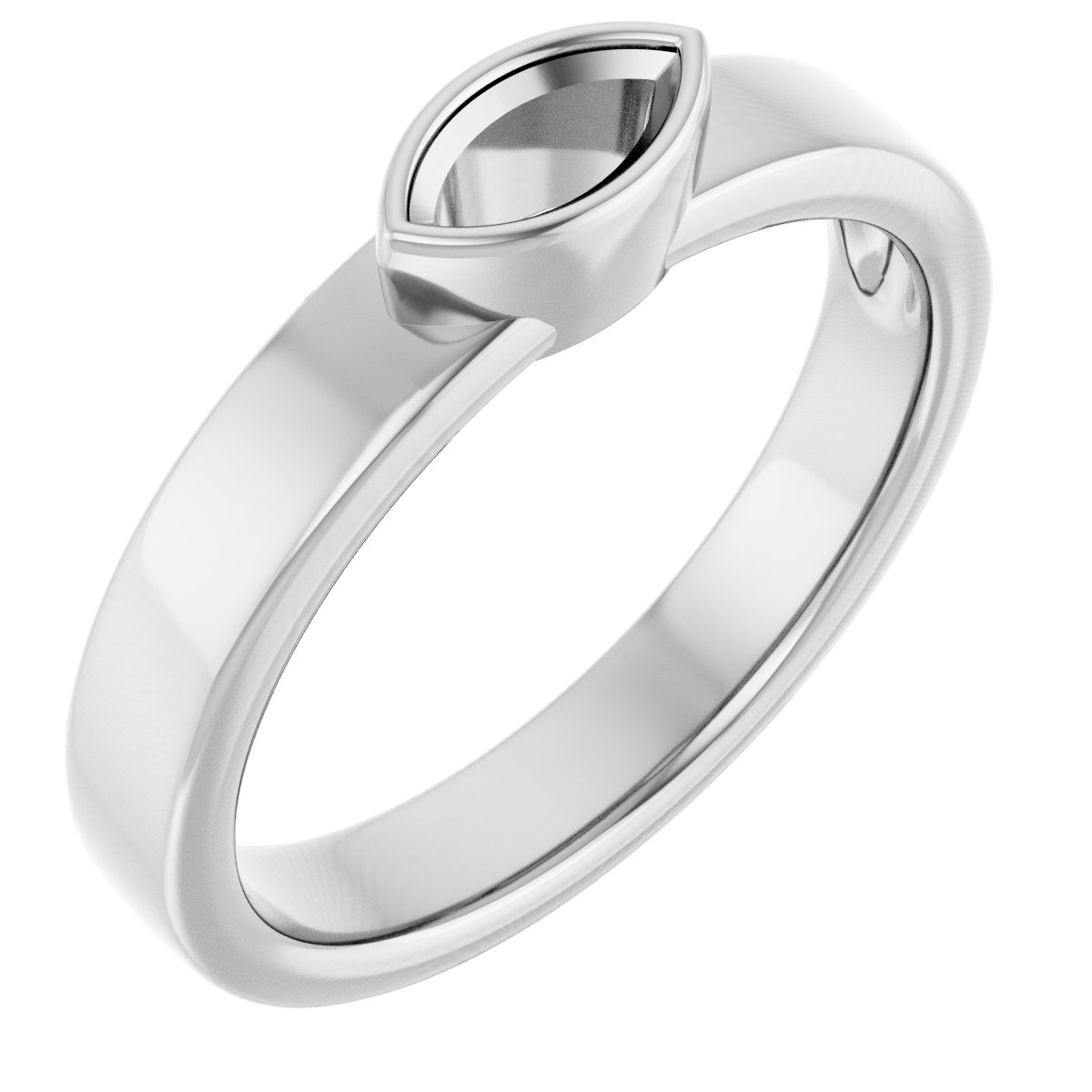 Bezel-Set Solitaire Engagement Ring
