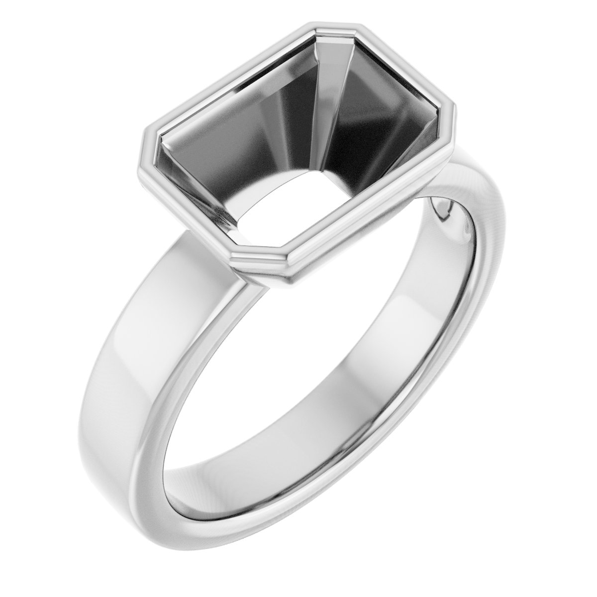 Bezel-Set Solitaire Engagement Ring