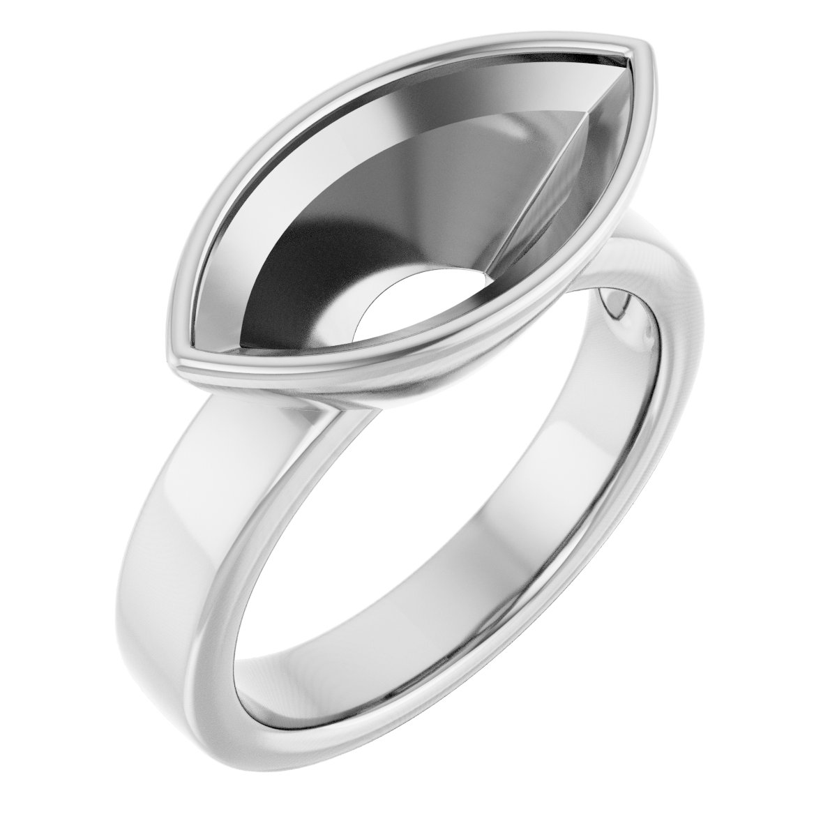 Bezel-Set Solitaire Engagement Ring