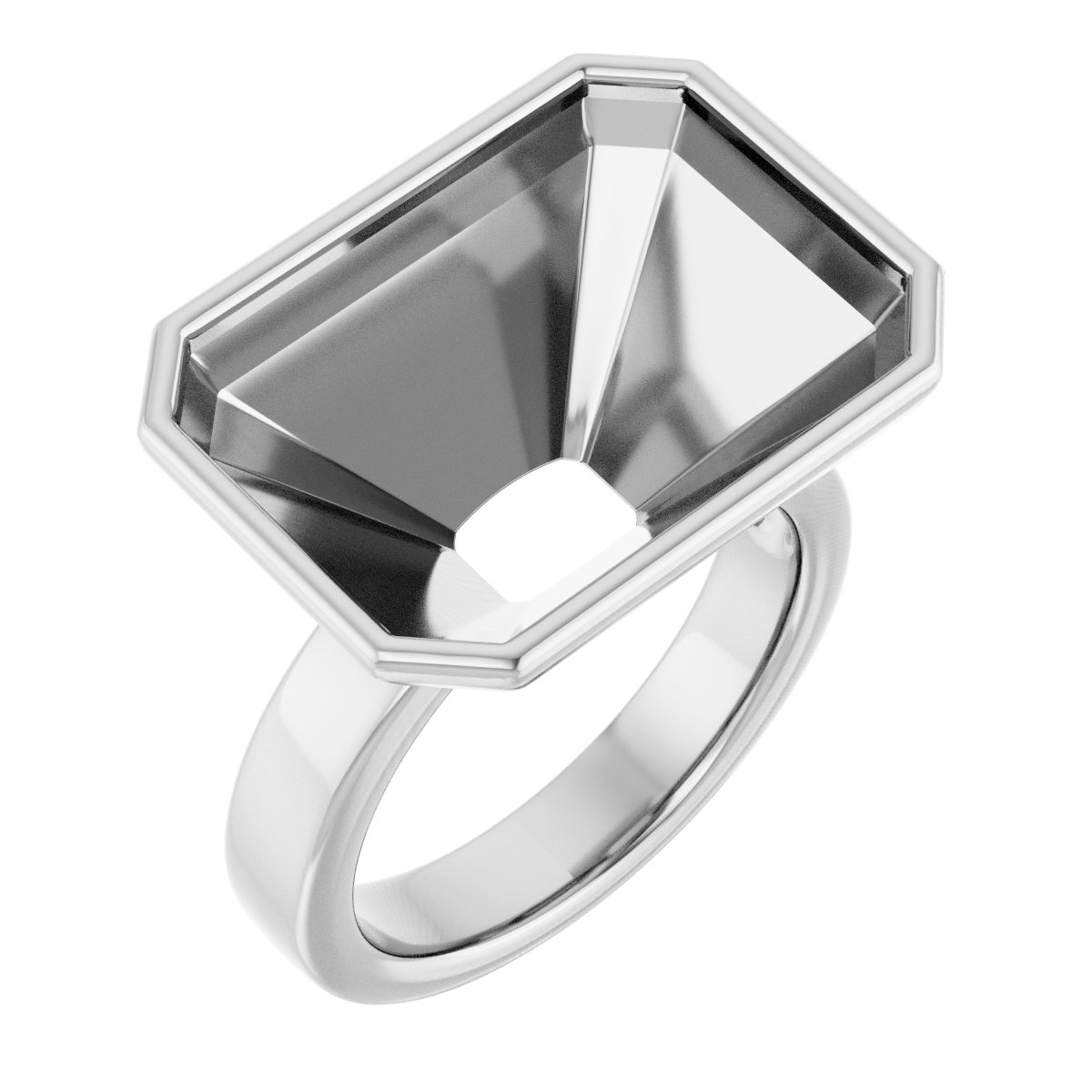 Bezel-Set Solitaire Engagement Ring