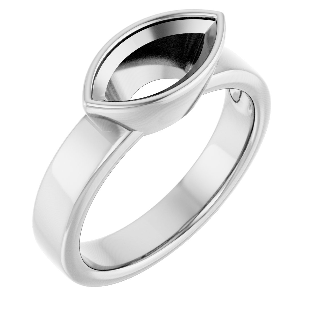 Bezel-Set Solitaire Engagement Ring