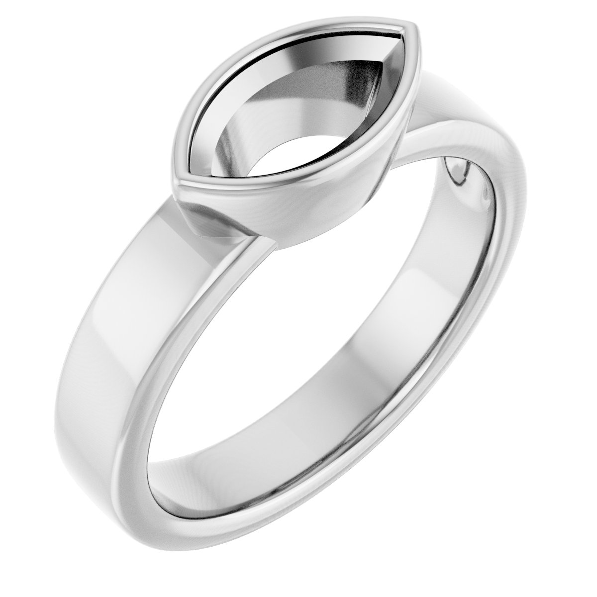 Bezel-Set Solitaire Engagement Ring