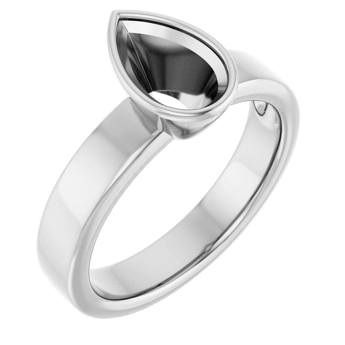Bezel-Set Solitaire Engagement Ring
