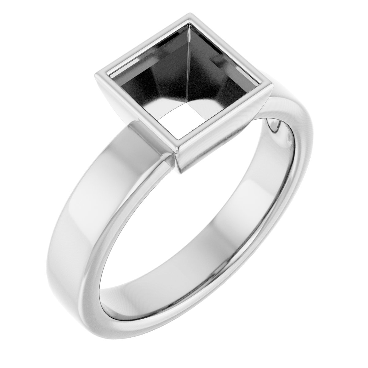 Bezel-Set Solitaire Engagement Ring