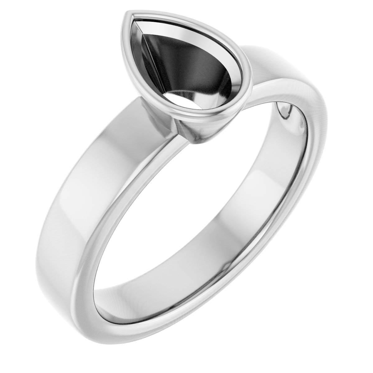 Bezel-Set Solitaire Engagement Ring