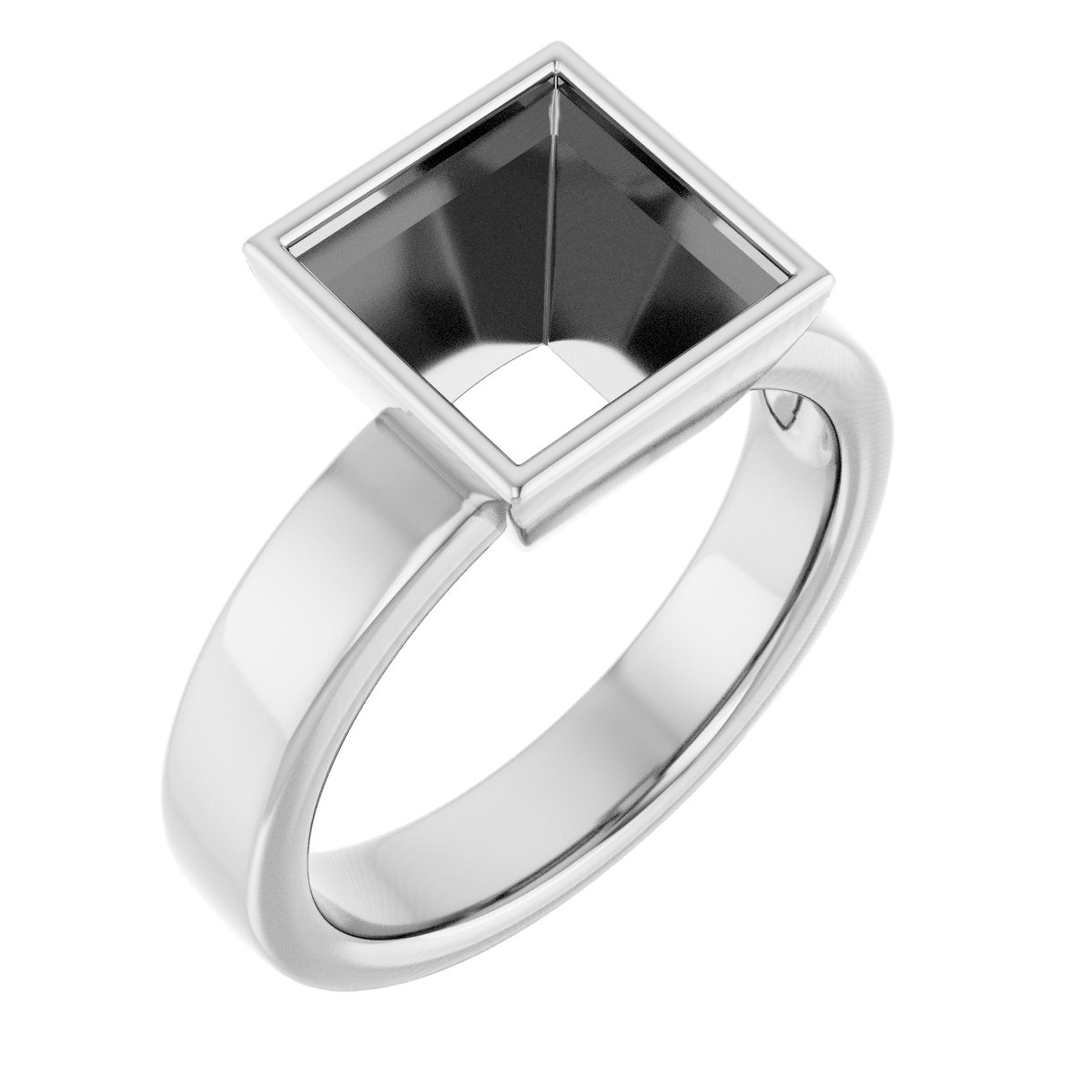 Bezel-Set Solitaire Engagement Ring